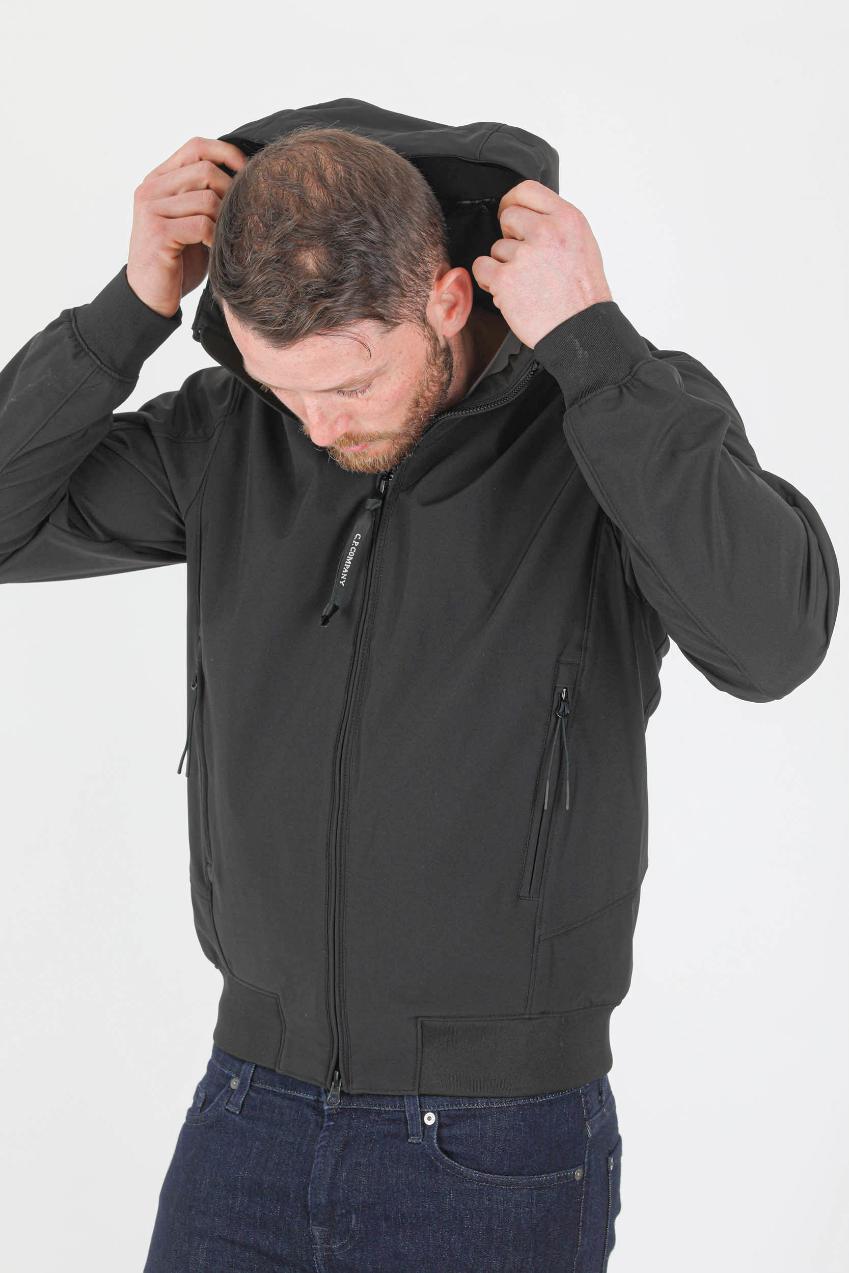 BLOUSON SOFT SHELL-R CP COMPANY NOIR W002A-999