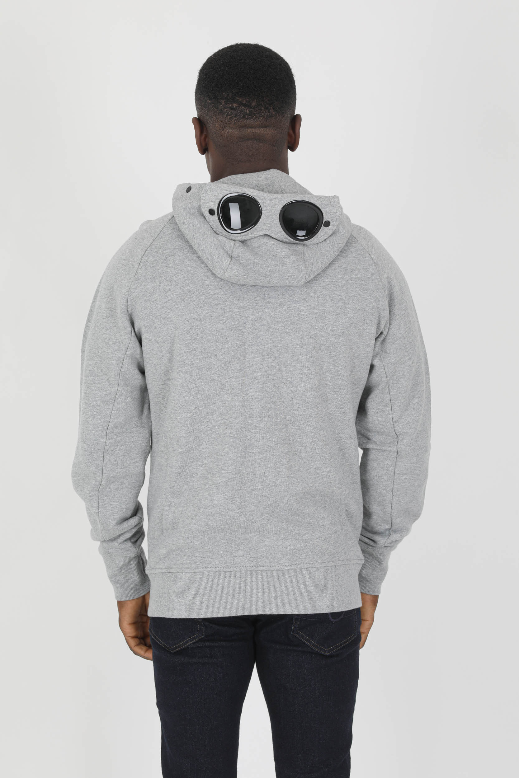 SWEAT A CAPUCHE ZIPPE LUNETTES GRIS S082A-M93
