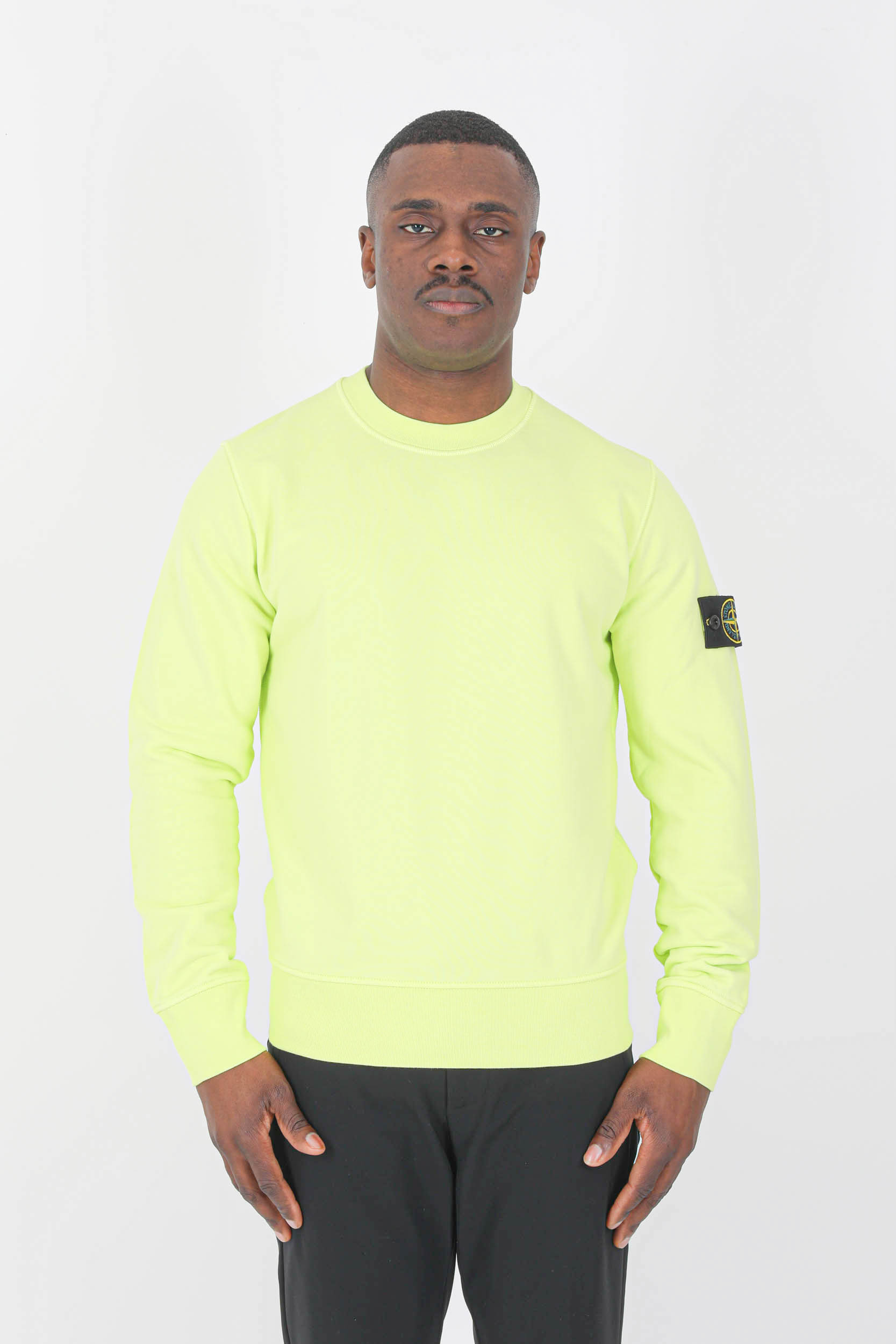 SWEAT STONE ISLAND JAUNE 761563051-V0031