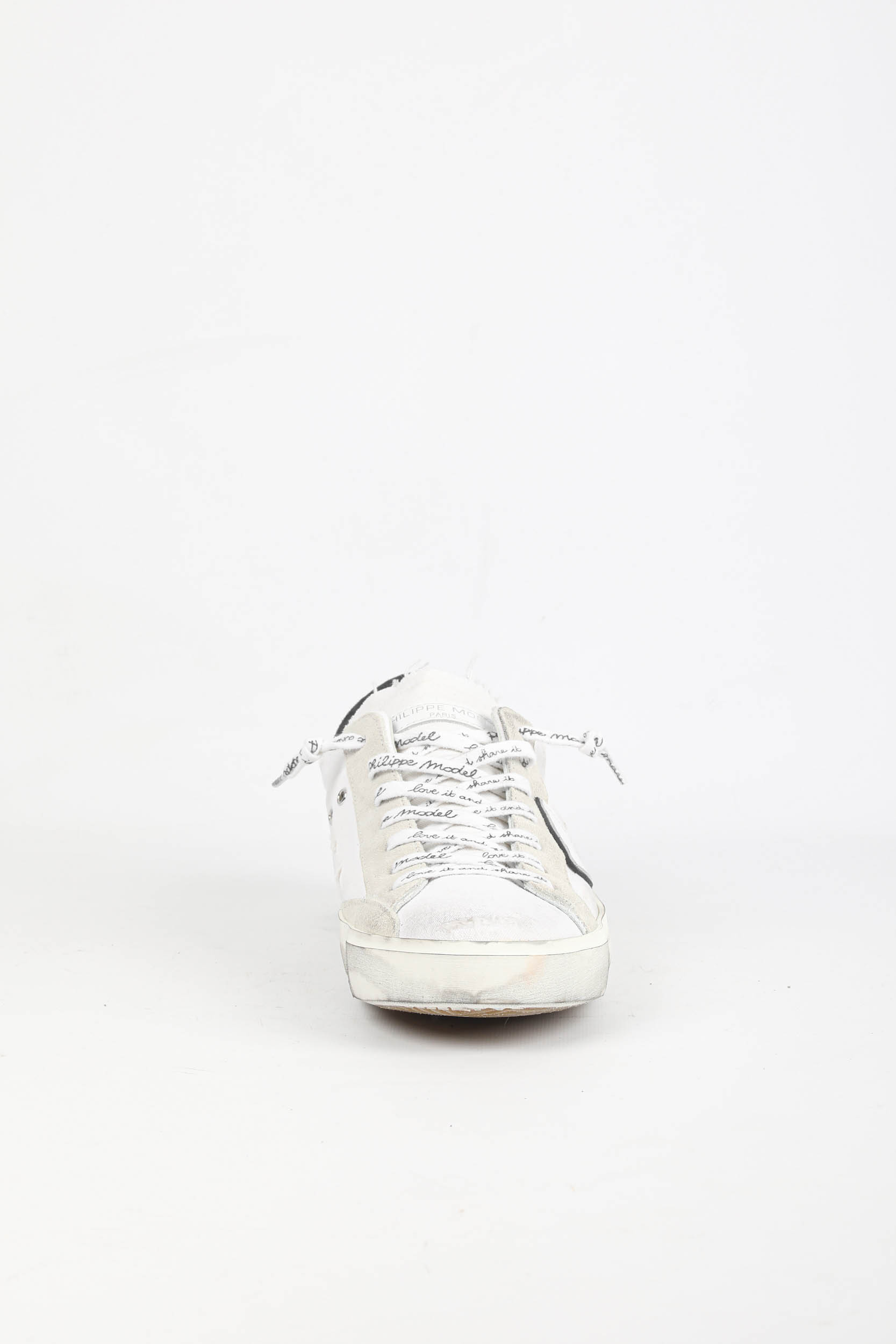 BASKETS PHILIPPE MODEL PRSX VINTAGE NOIR/BLANC PRLU-DB05