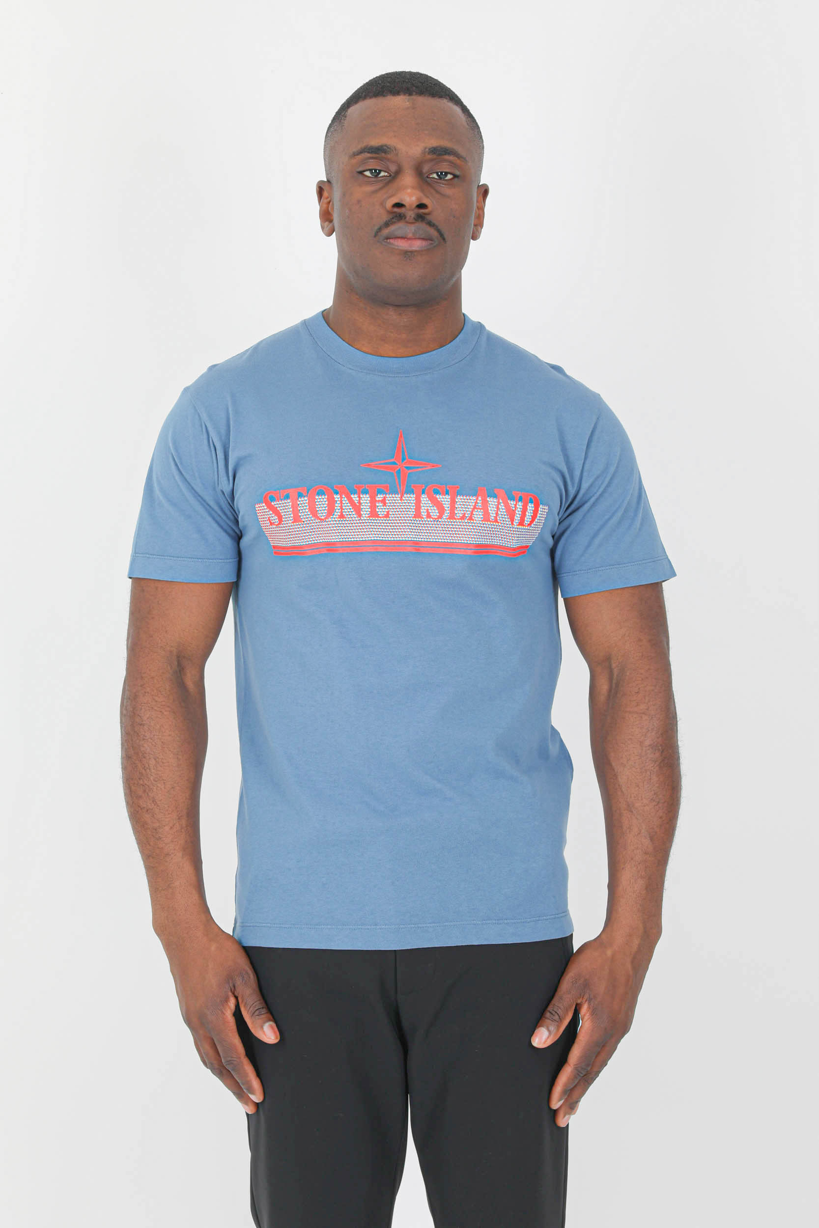 TEE-SHIRT STONE ISLAND BLEU 76152NS92-V0046