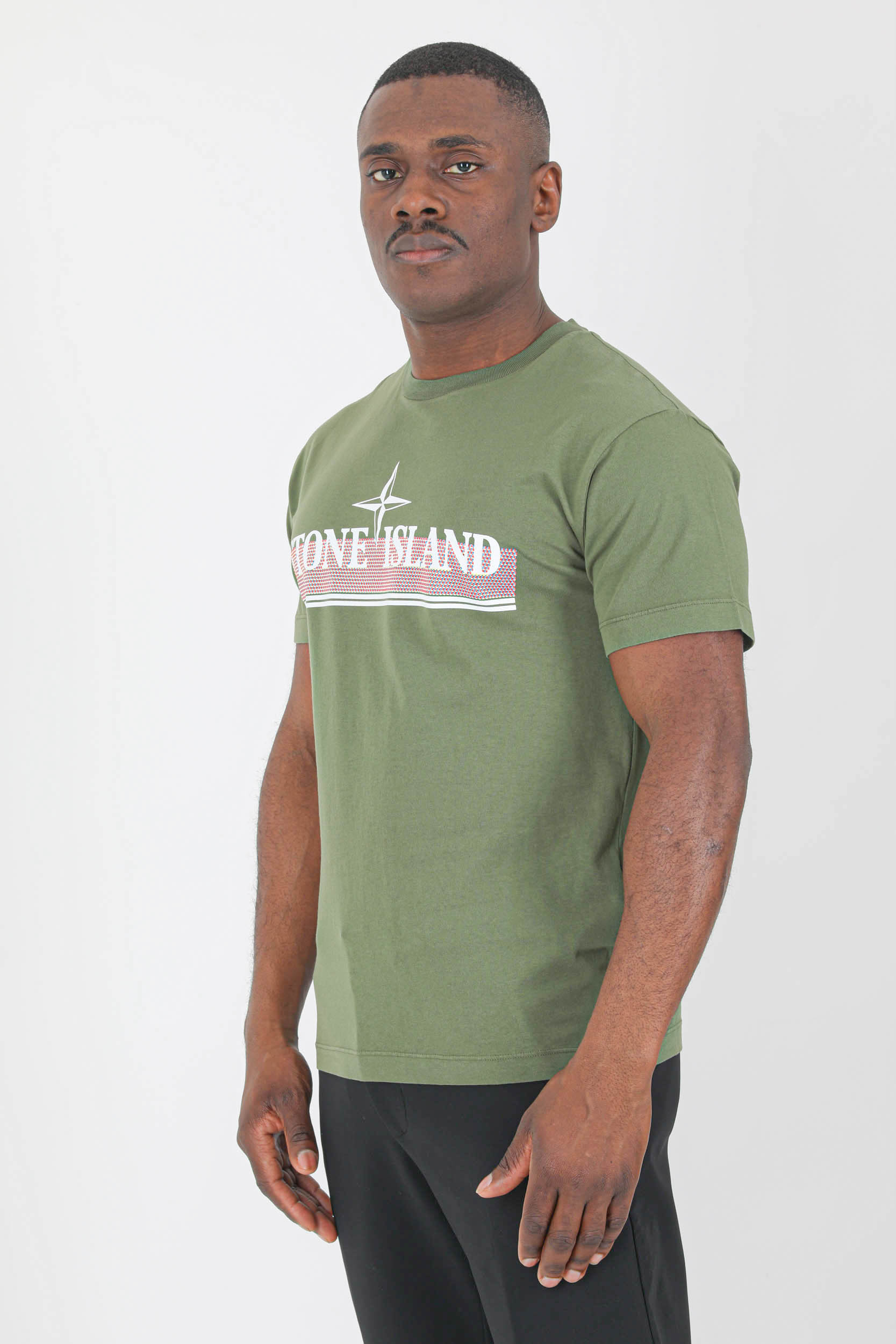 TEE-SHIRT STONE ISLAND KAKI 76152NS92-V0058