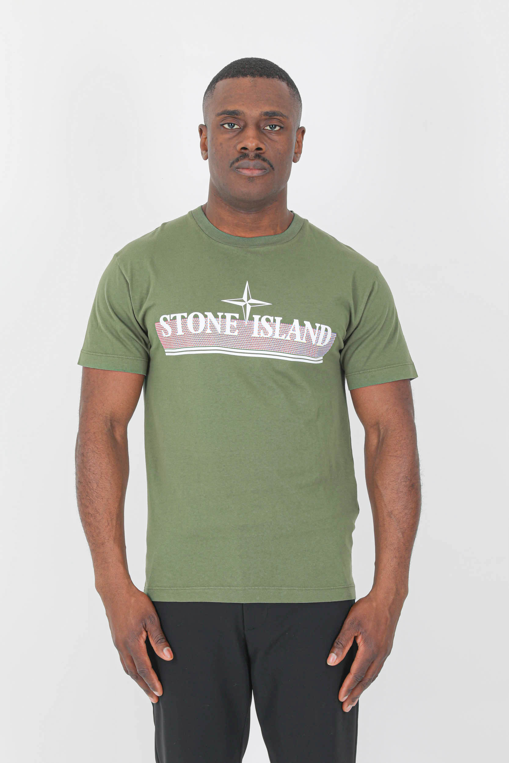 TEE-SHIRT STONE ISLAND KAKI 76152NS92-V0058