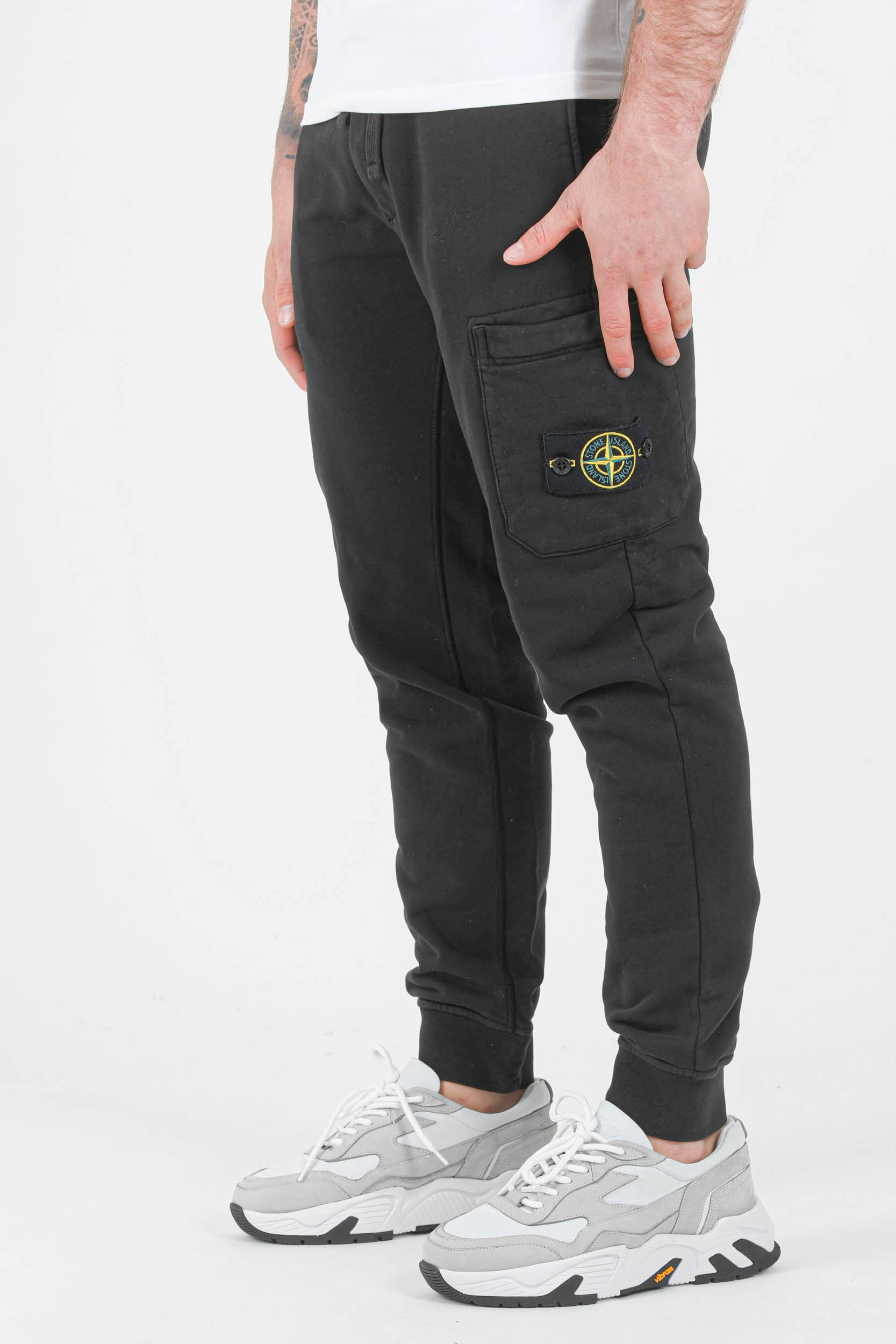 BAS DE JOGGING STONE ISLAND NOIR 761564551-V0029