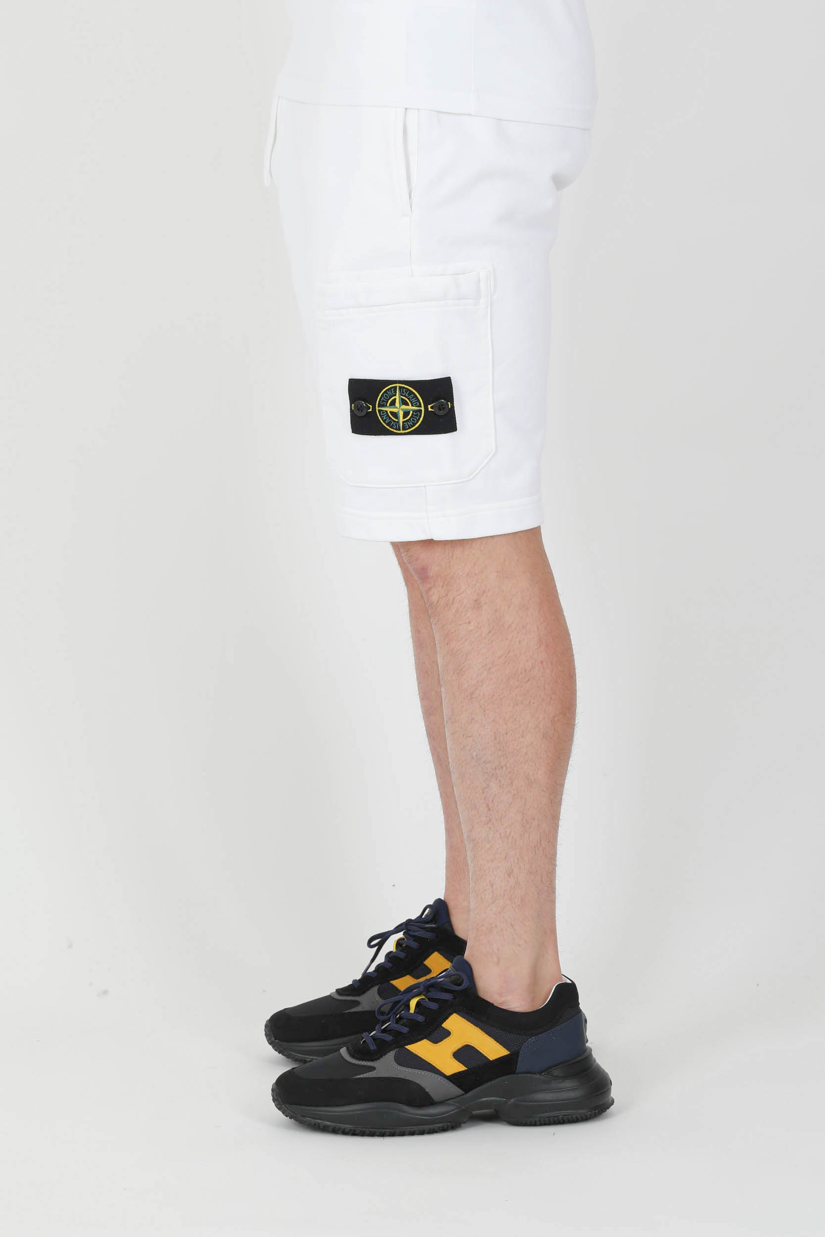 SHORT MOLLETON STONE ISLAND BLANC 761564651-V0001