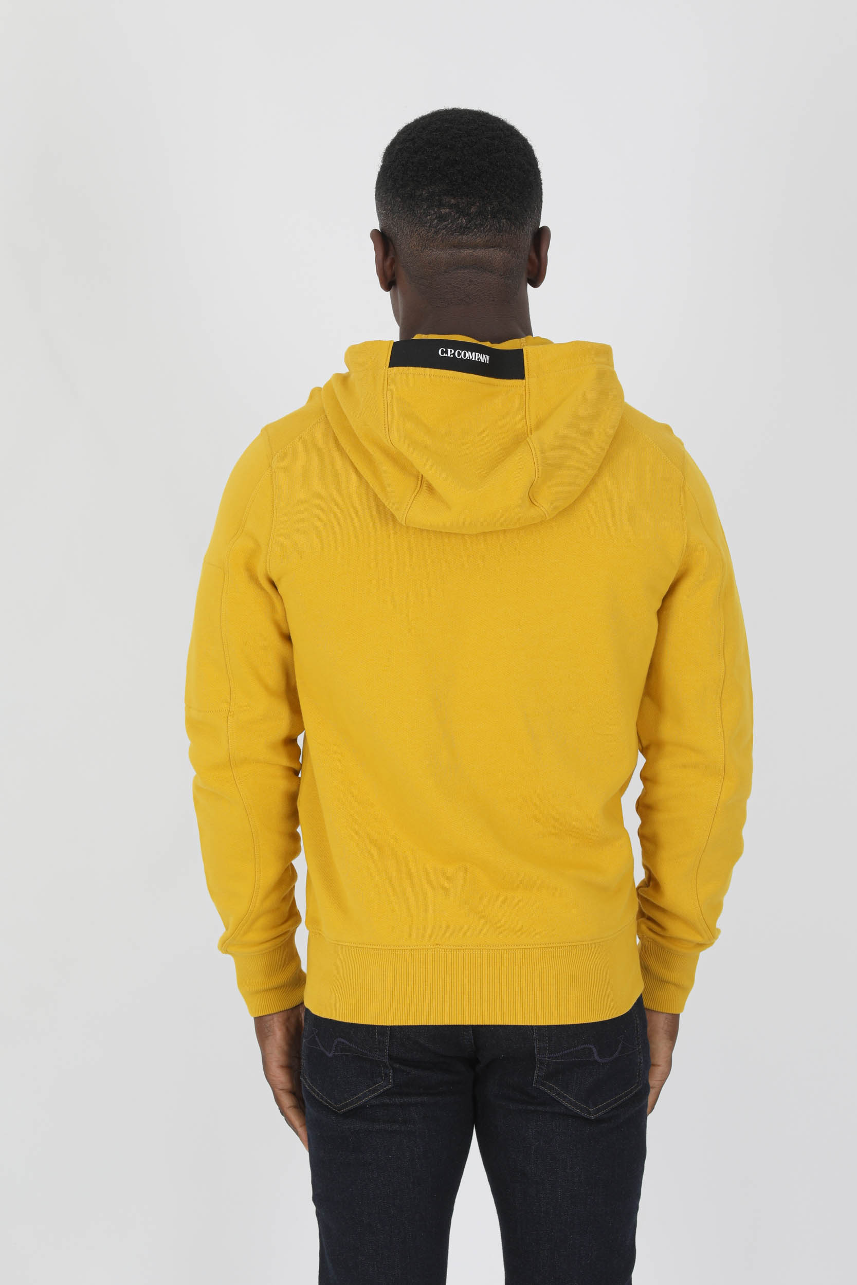 SWEAT A CAPUCHE C.P COMPANY JAUNE S023A-239