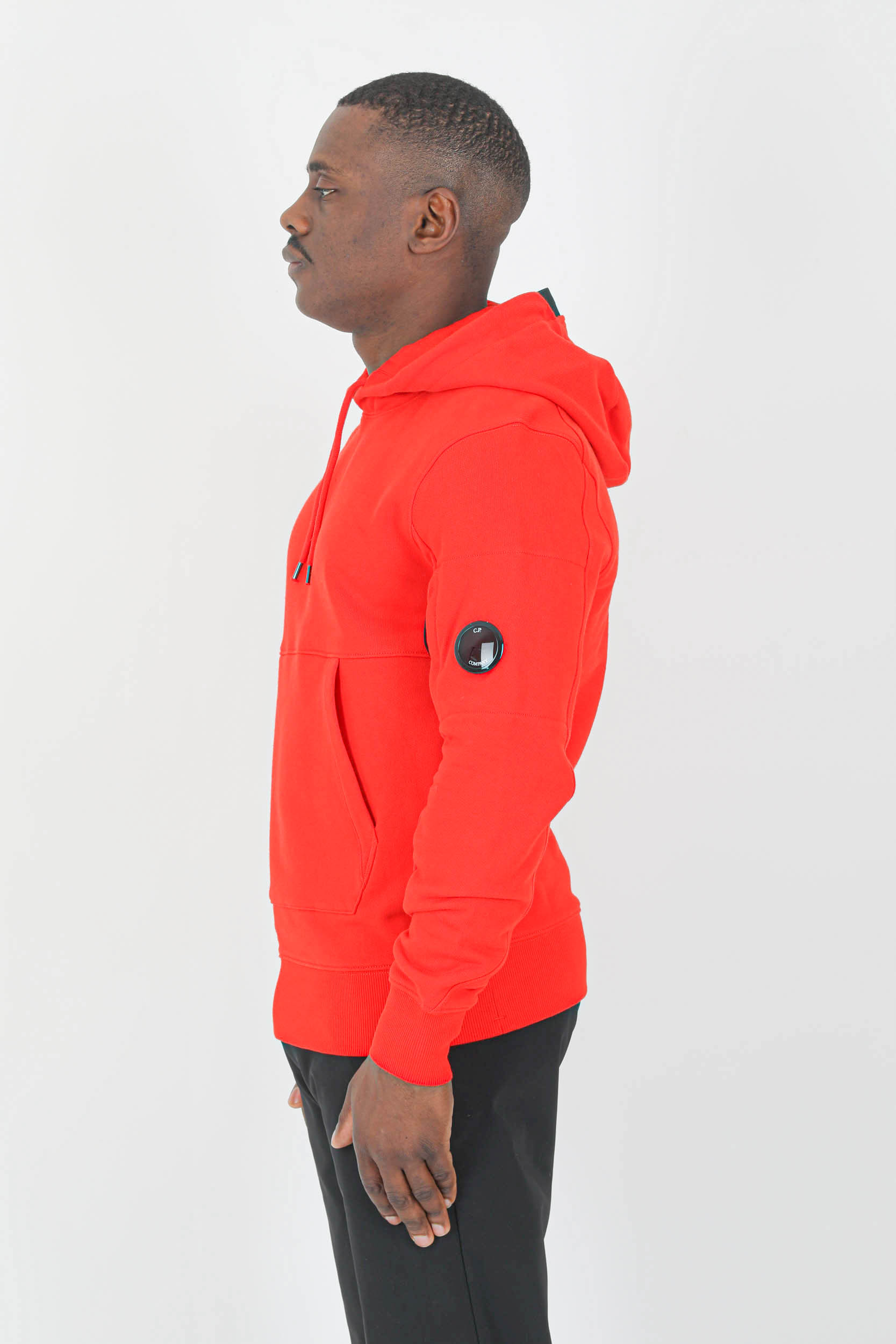 SWEAT A CAPUCHE CP COMPANY ROUGE S023A-455