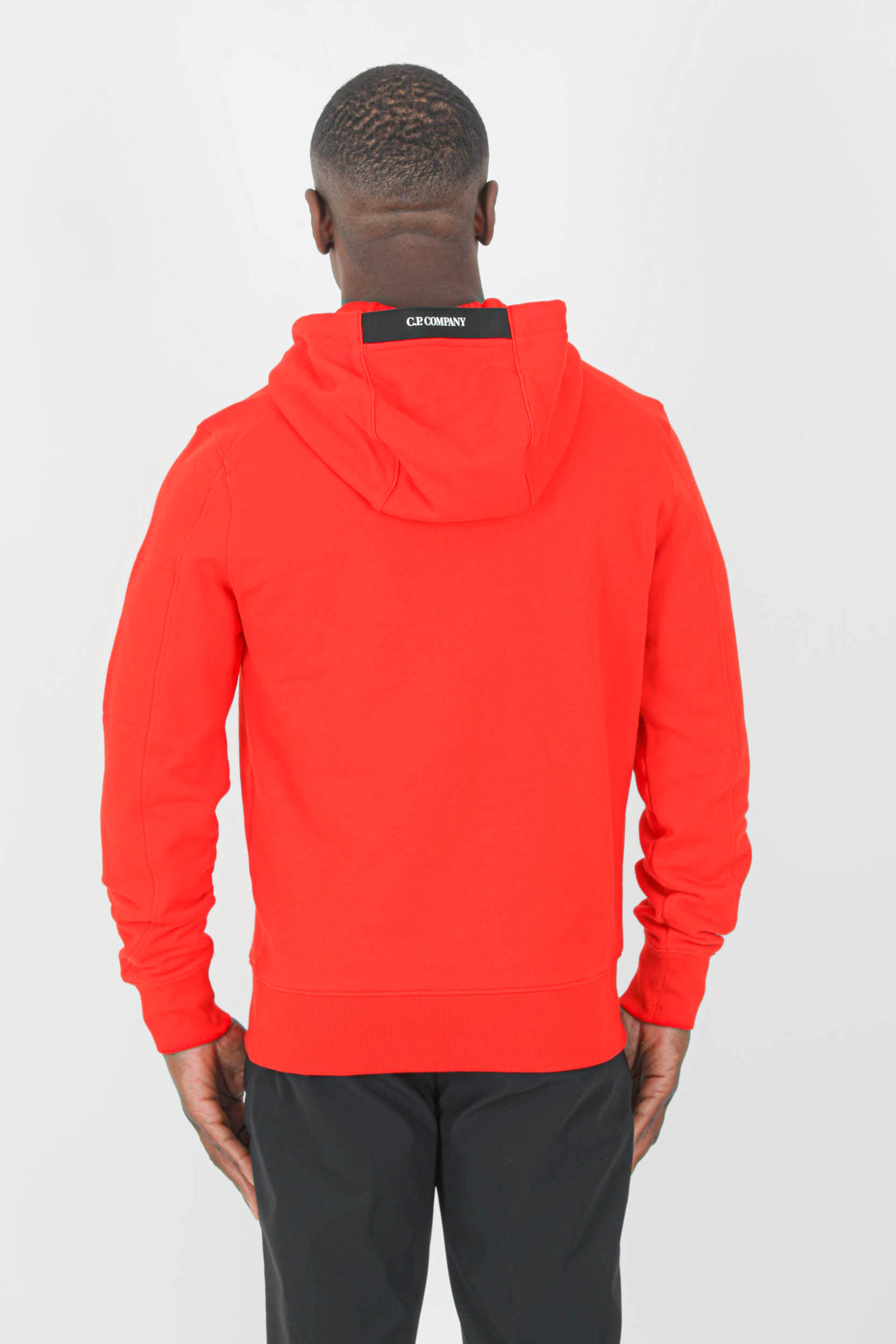 SWEAT A CAPUCHE CP COMPANY ROUGE S023A-455
