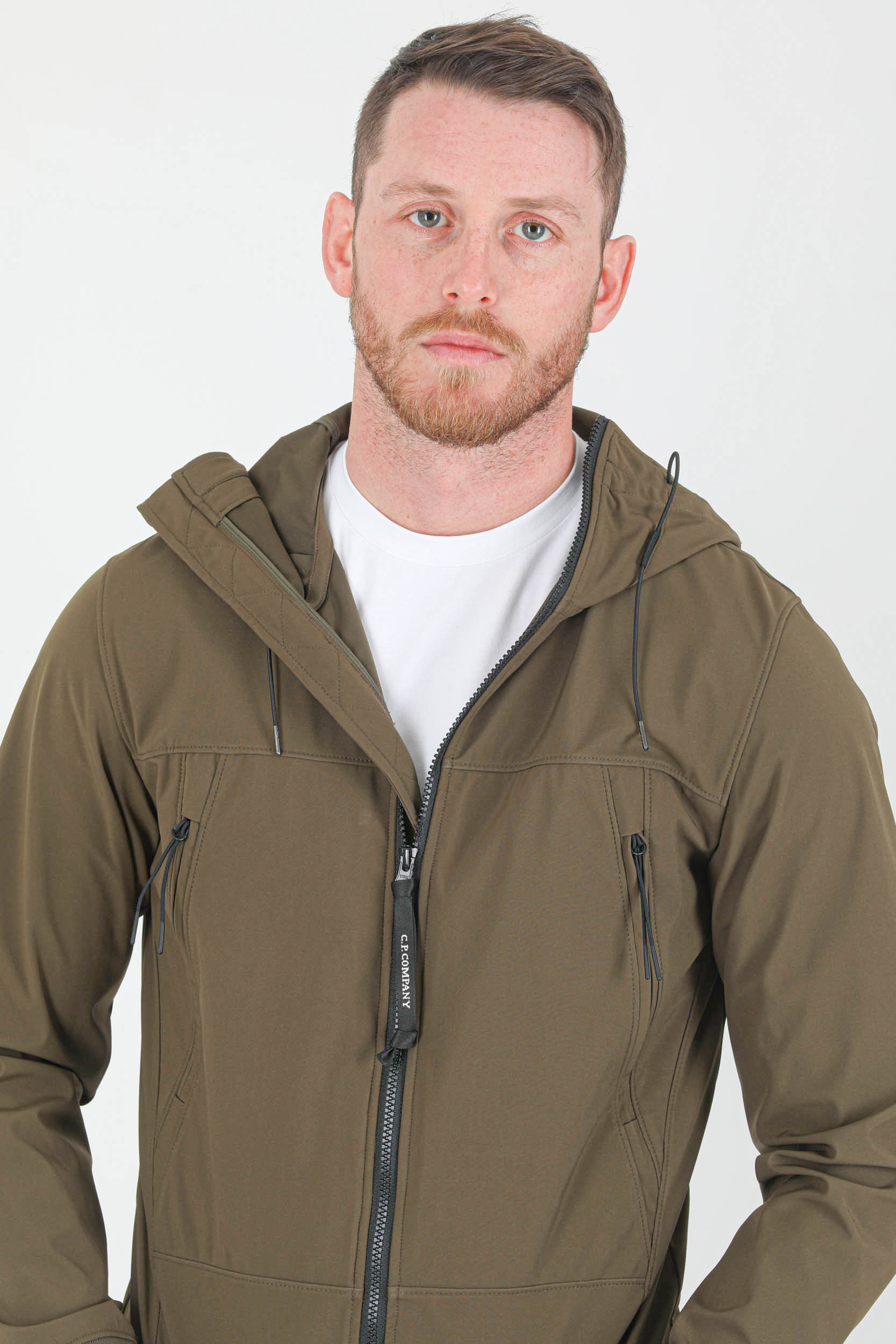 BLOUSON SOFT SHELL-R CP COMPANY KAKI W001A-683