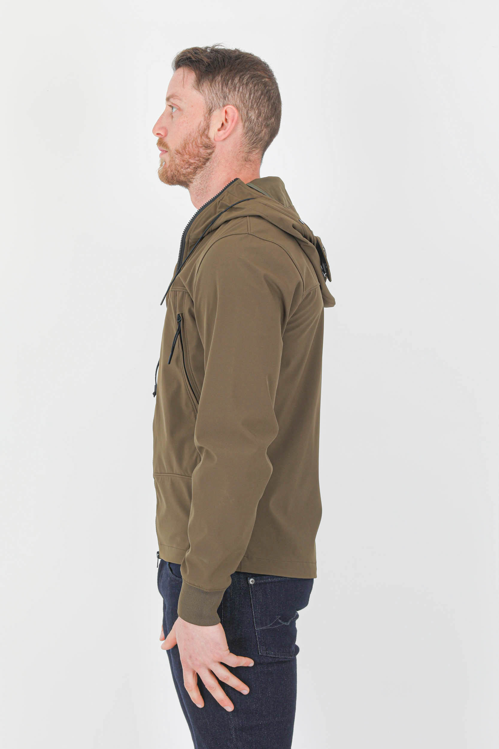 BLOUSON SOFT SHELL-R CP COMPANY KAKI W001A-683
