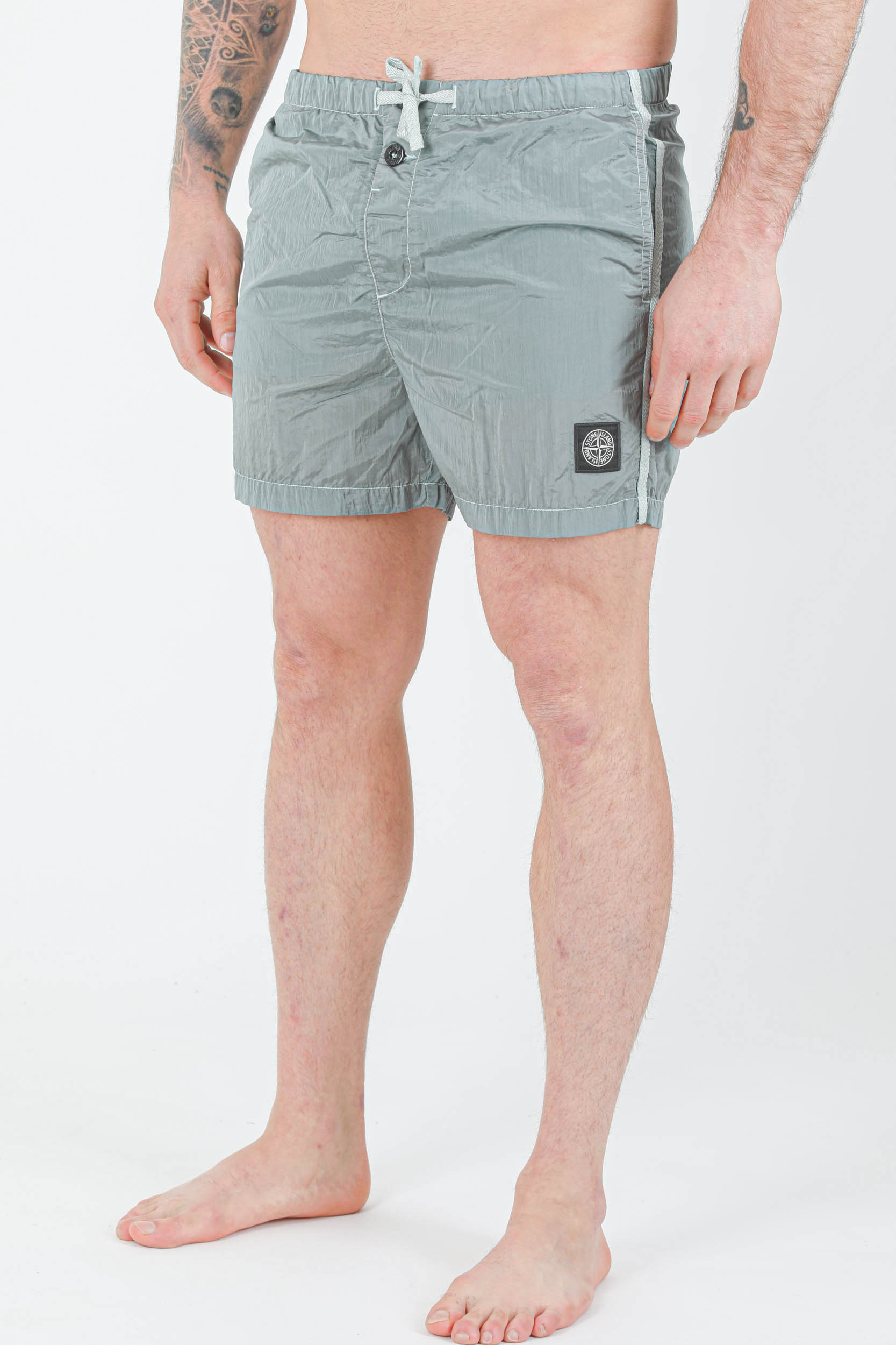 MAILLOT DE BAIN STONE ISLAND NYLON METAL AQUA 7615B0643-V0044