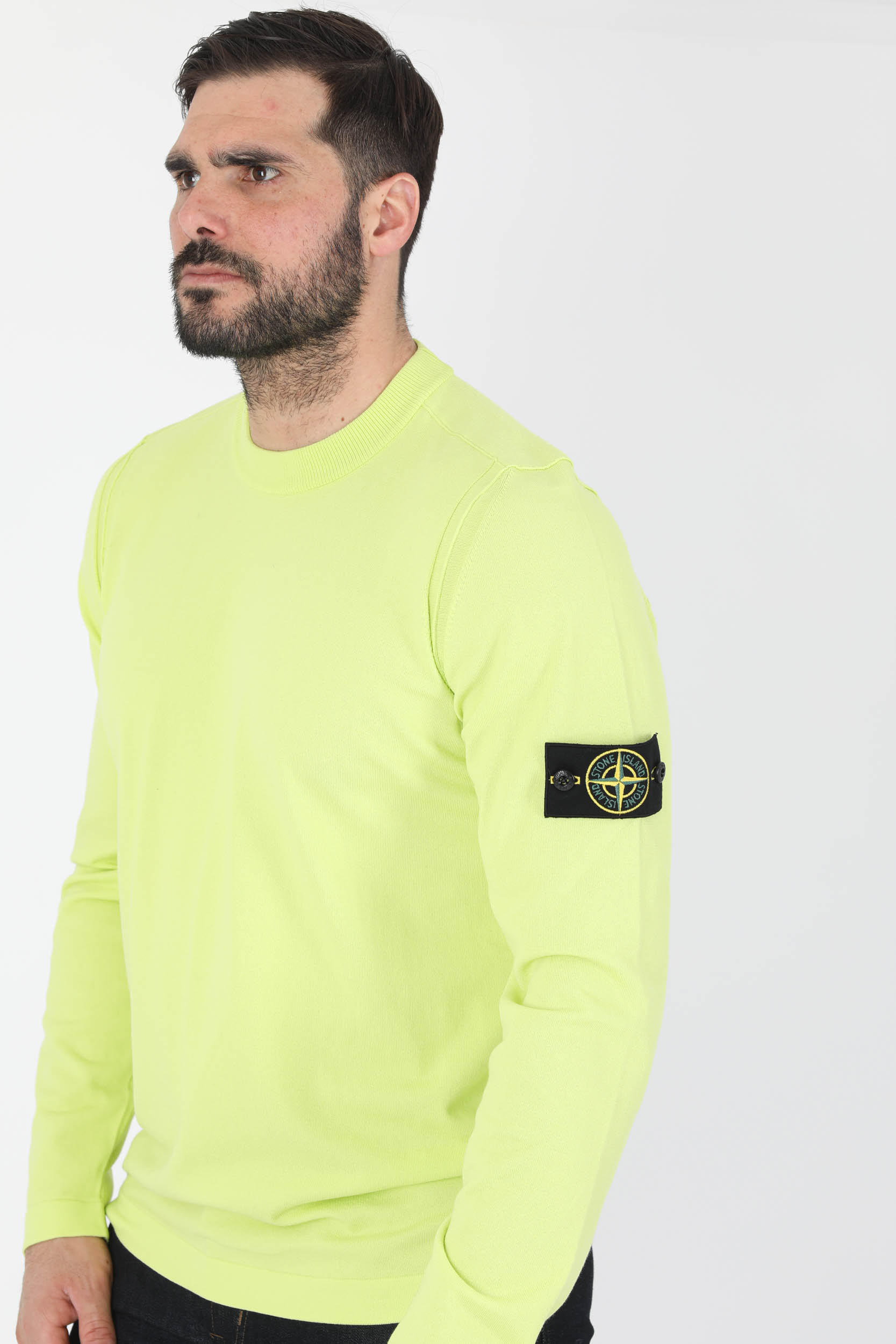 PULL STONE ISLAND JAUNE 7615563B6-V0031