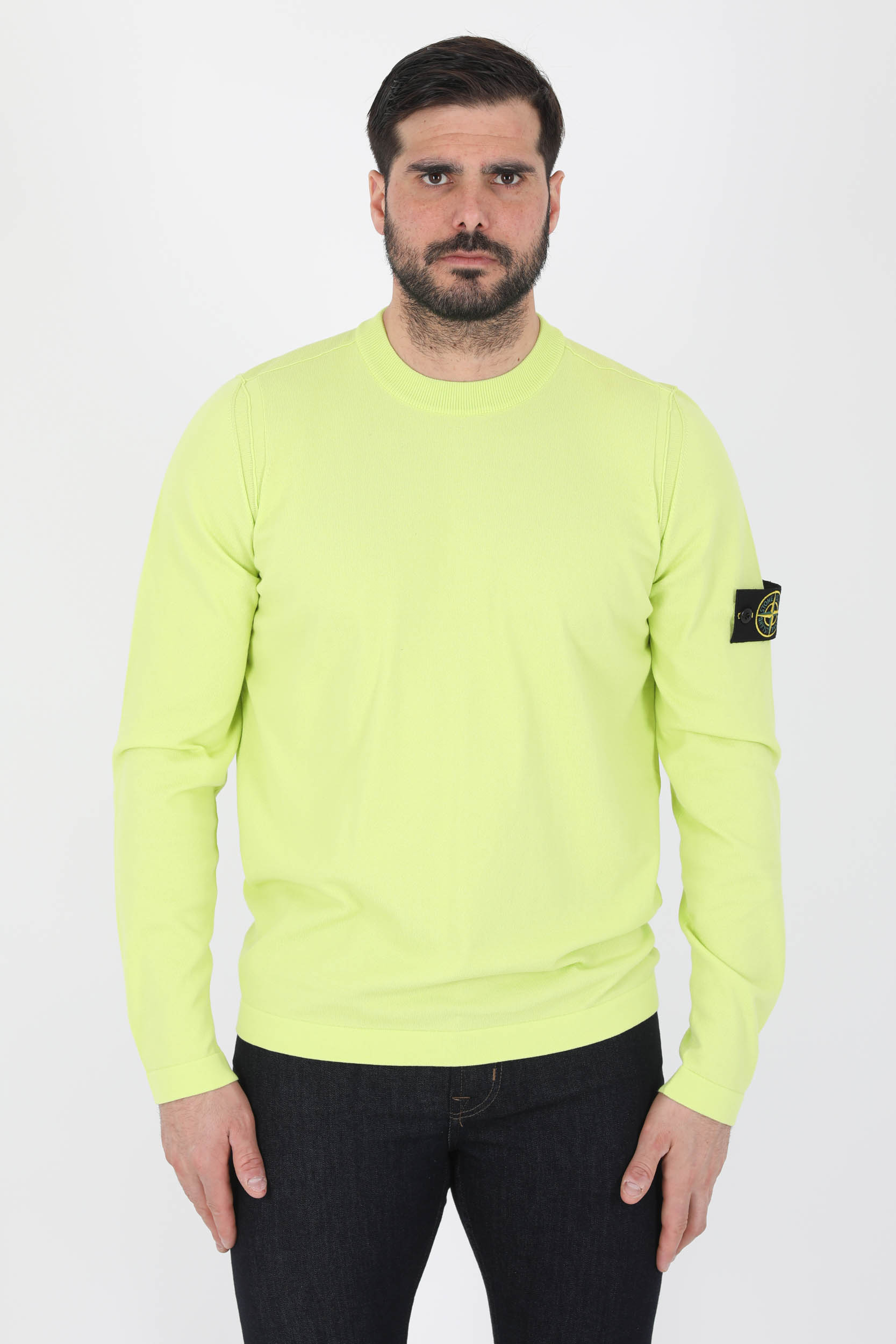 PULL STONE ISLAND JAUNE 7615563B6-V0031