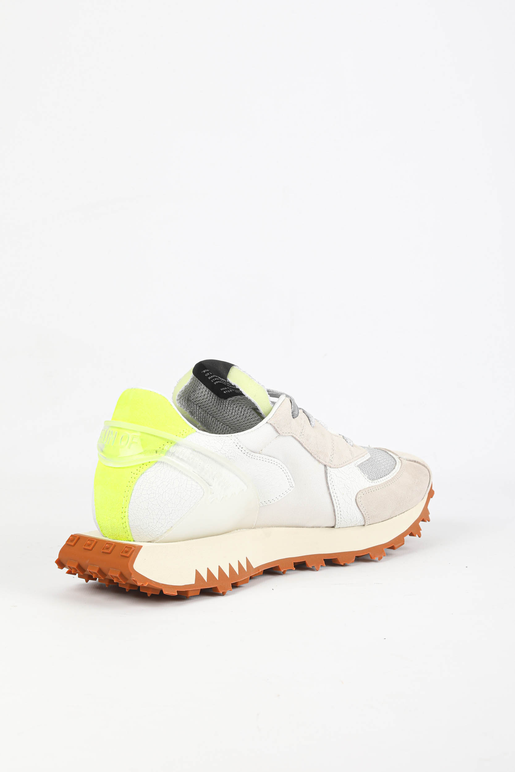 BASKETS RUN OF BLANC/JAUNE 40038-PURE