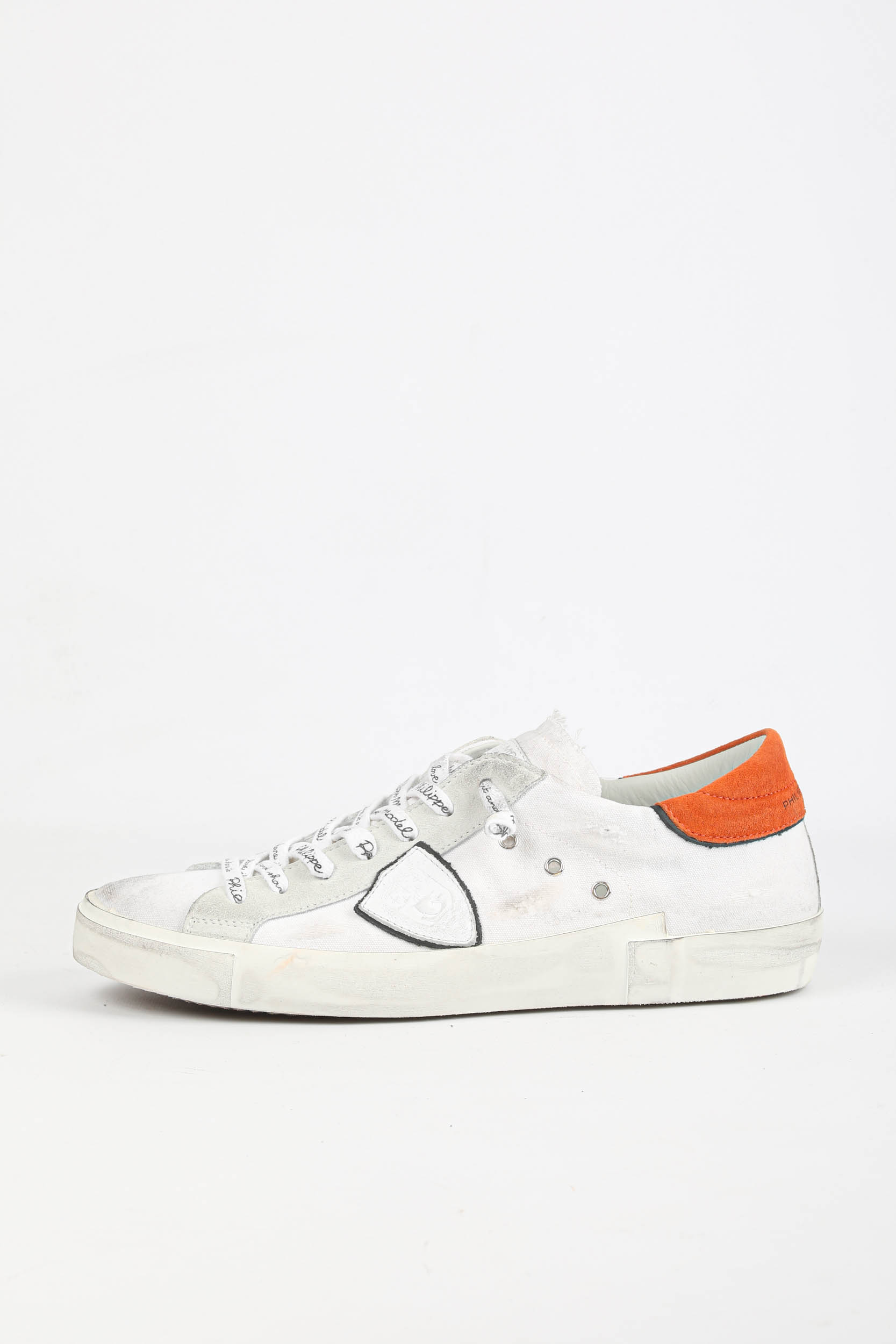 BASKETS PHILIPPE MODEL PRSX VINTAGE BLANC/ORANGE PRLU-DB04