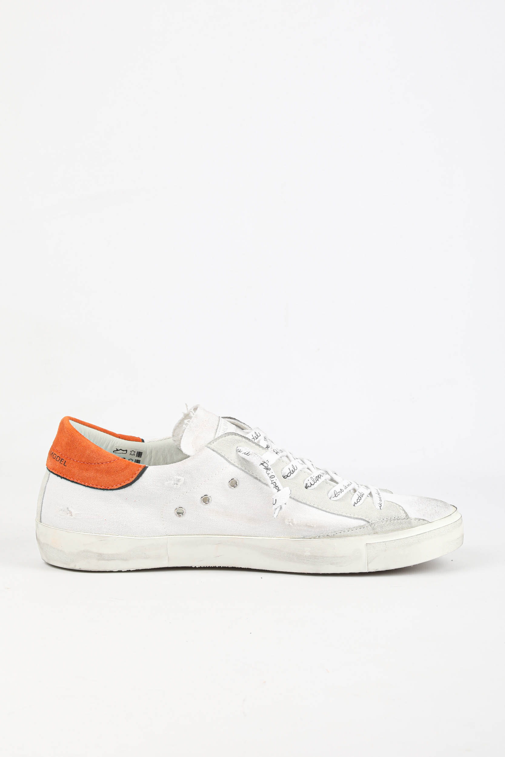 BASKETS PHILIPPE MODEL PRSX VINTAGE BLANC/ORANGE PRLU-DB04