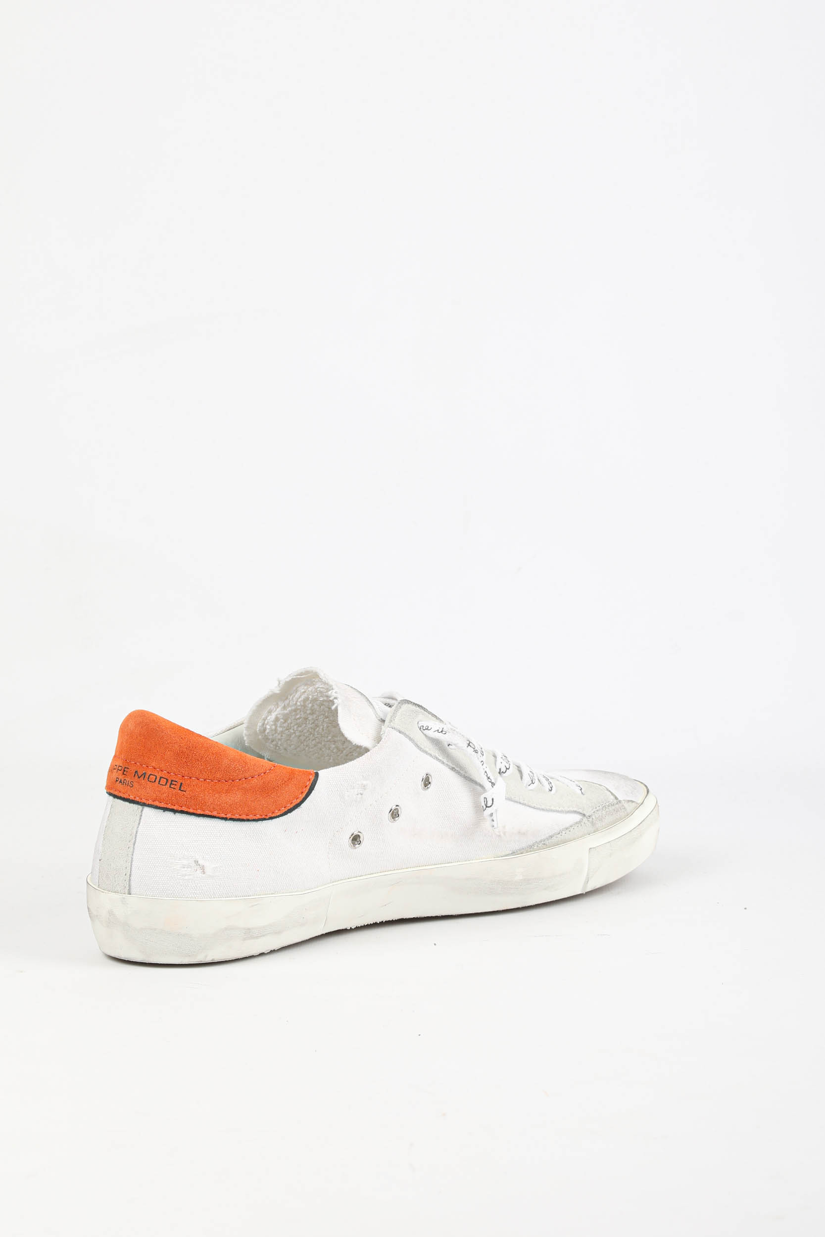 BASKETS PHILIPPE MODEL PRSX VINTAGE BLANC/ORANGE PRLU-DB04