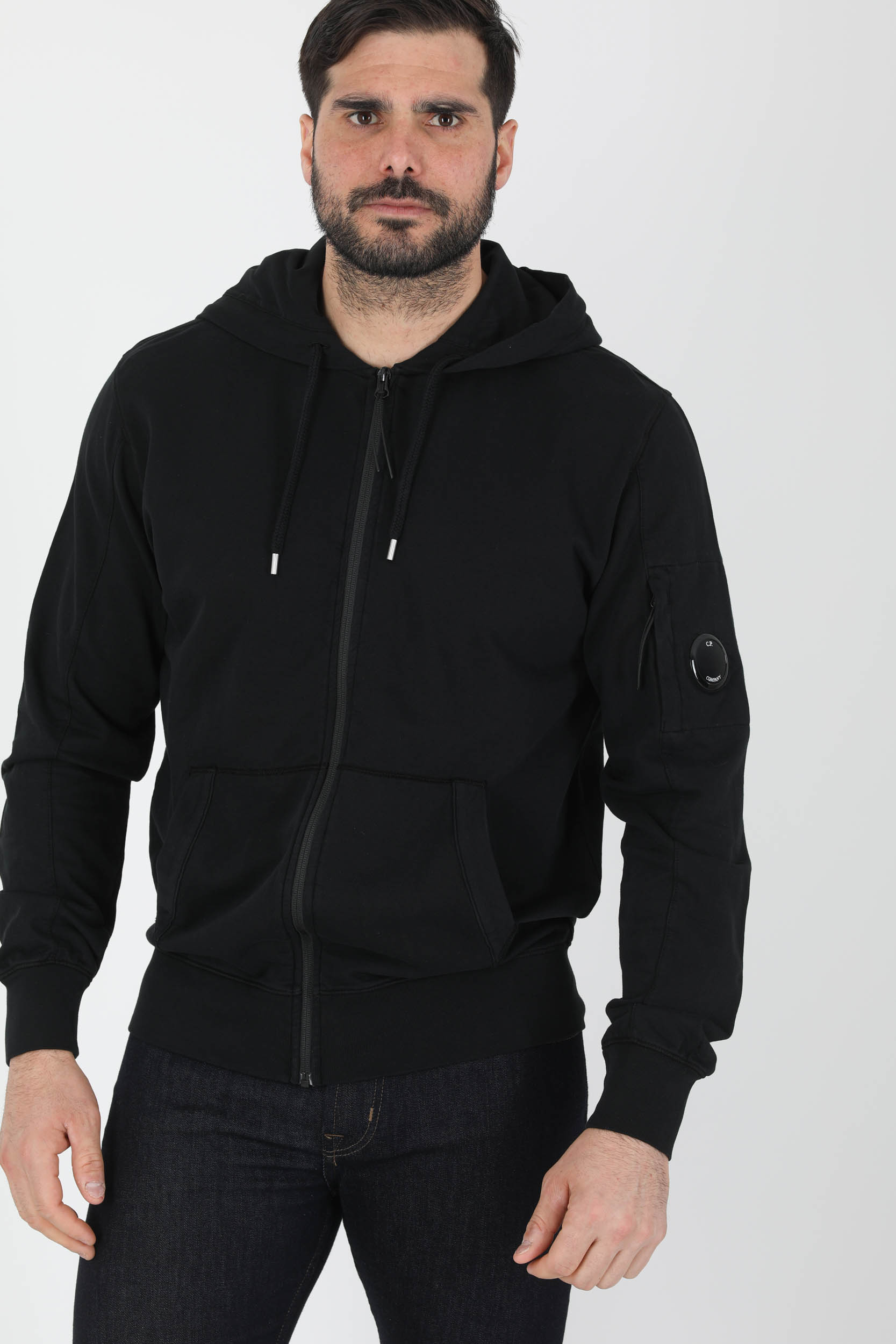 SWEAT ZIPPE C.P COMPANY NOIR S034A-999