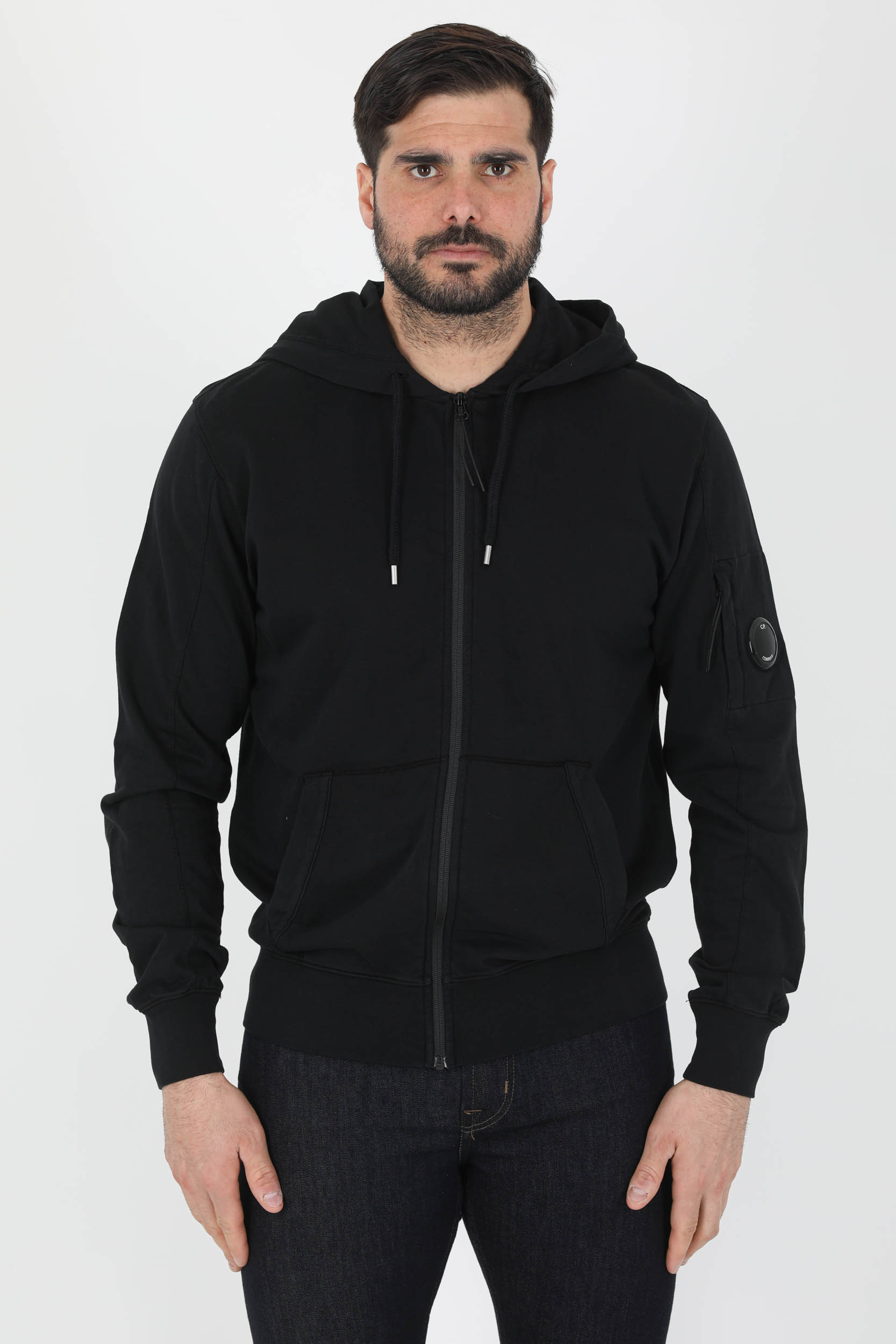SWEAT ZIPPE C.P COMPANY NOIR S034A-999