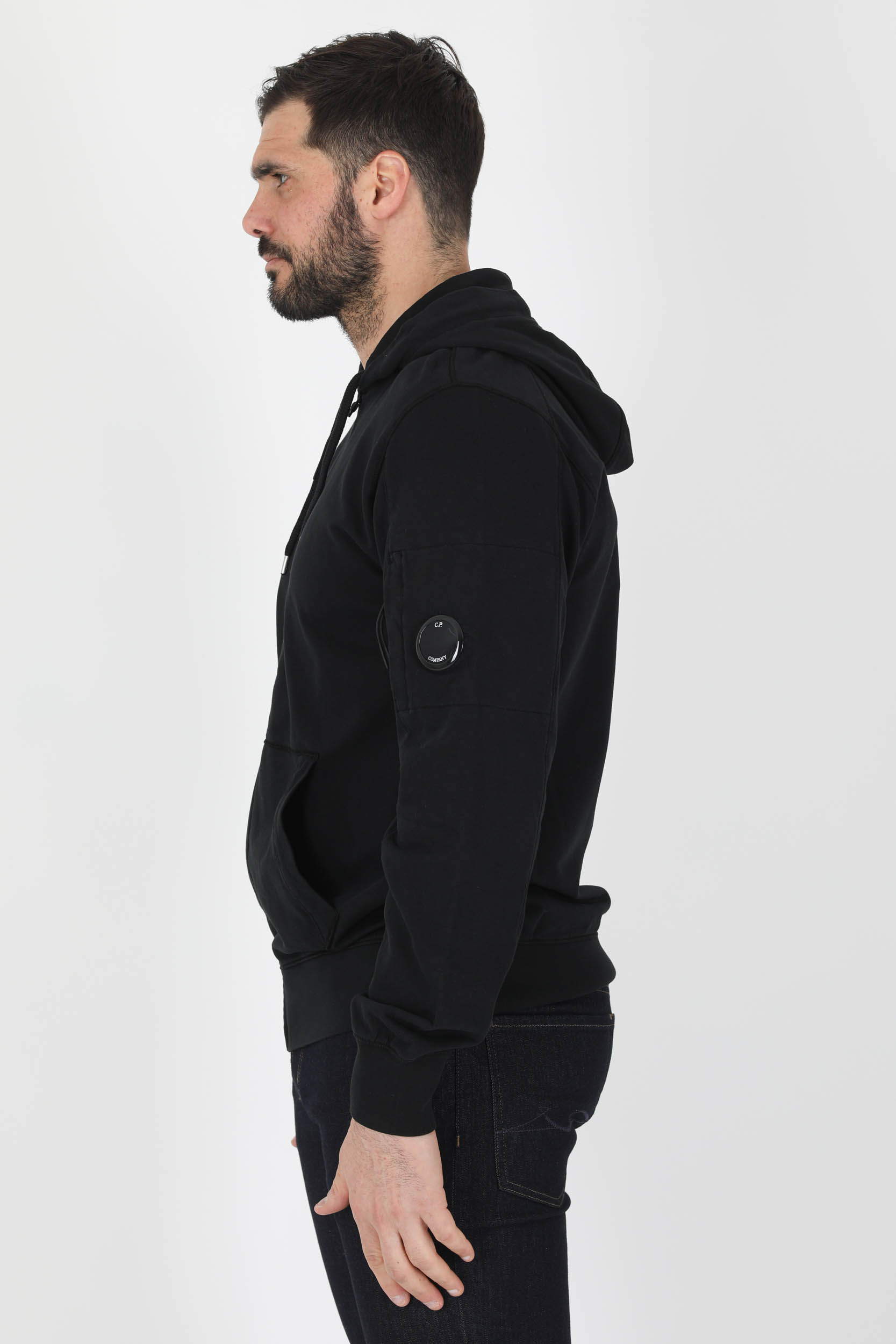 SWEAT ZIPPE C.P COMPANY NOIR S034A-999