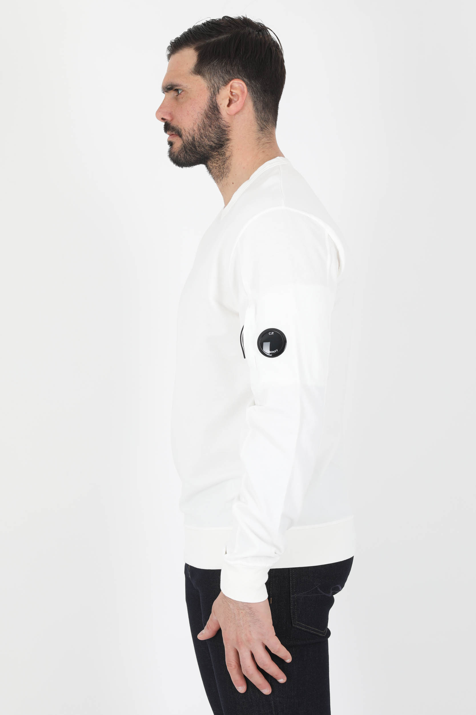 SWEAT FIN C.P COMPANY BLANC S032A-103