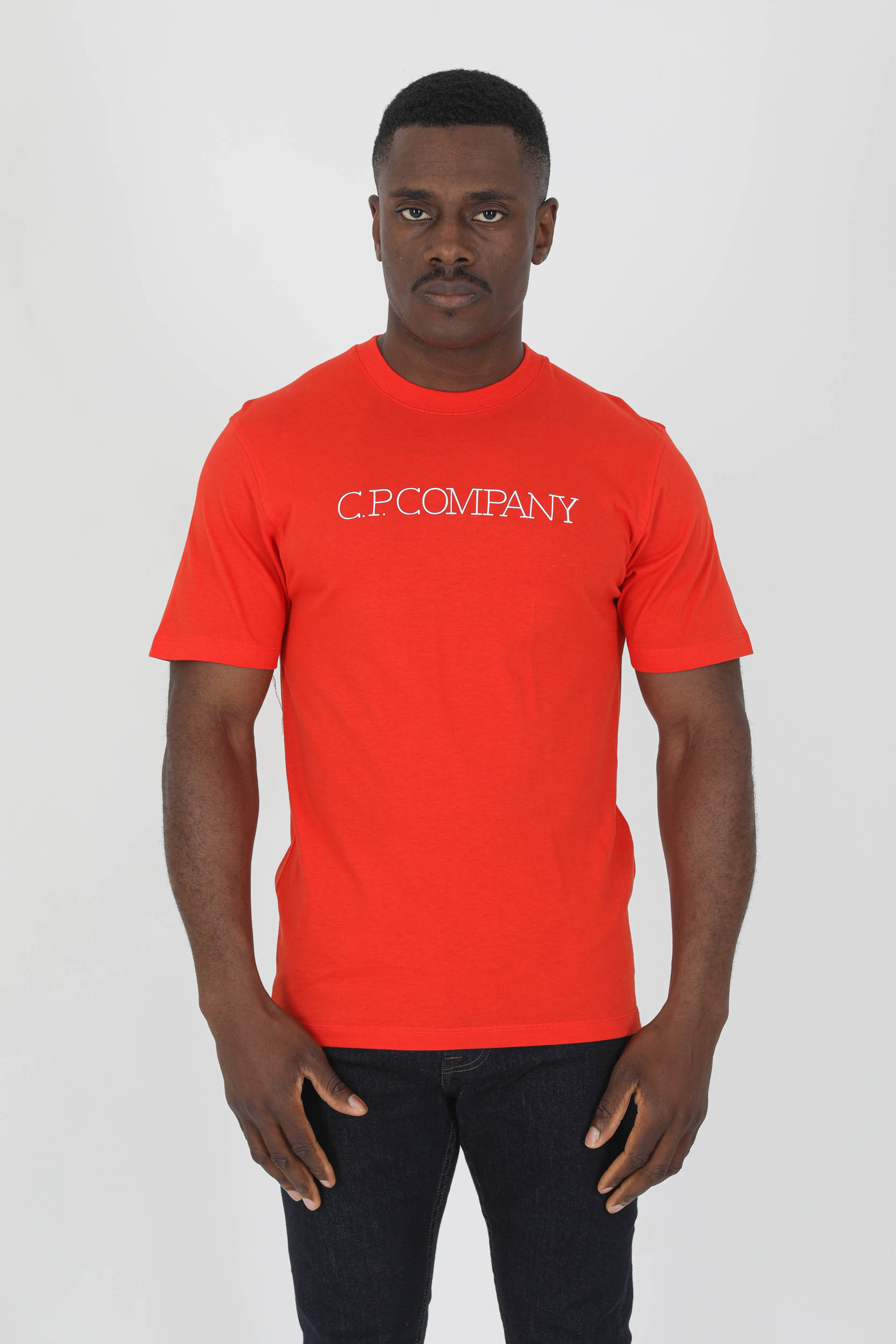 TEE-SHIRT C.P COMPANY ROUGE LOGO S123A-455