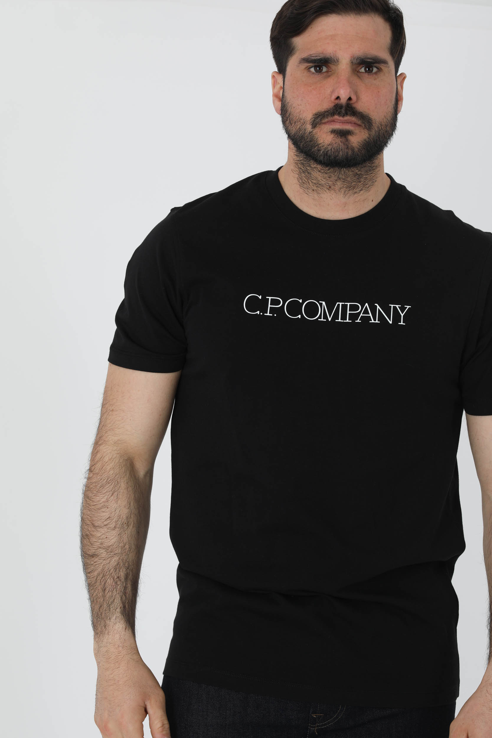 TEE-SHIRT C.P COMPANY NOIR LOGO S123A-999