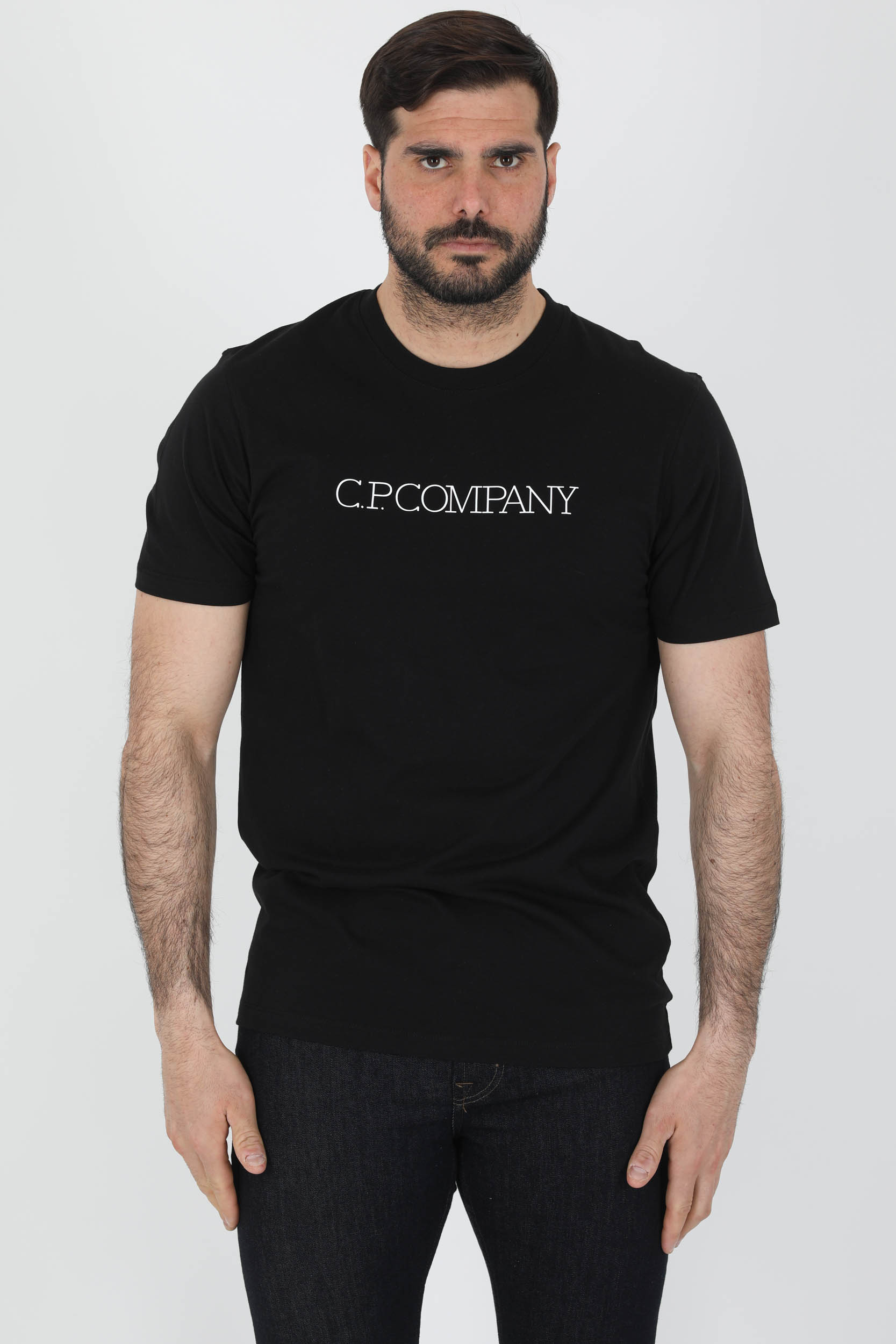 TEE-SHIRT C.P COMPANY NOIR LOGO S123A-999