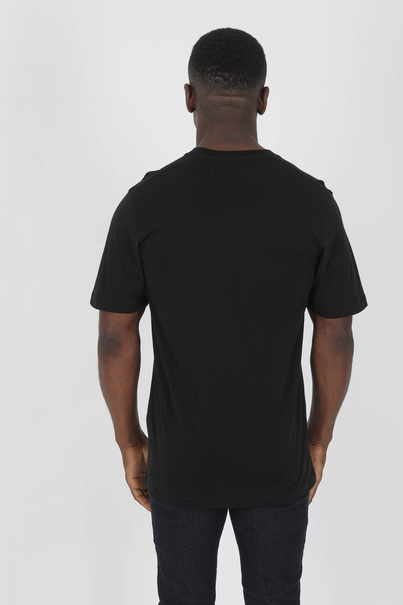 TEE-SHIRT C.P COMPANY NOIR LOGO CARRE S122A-999