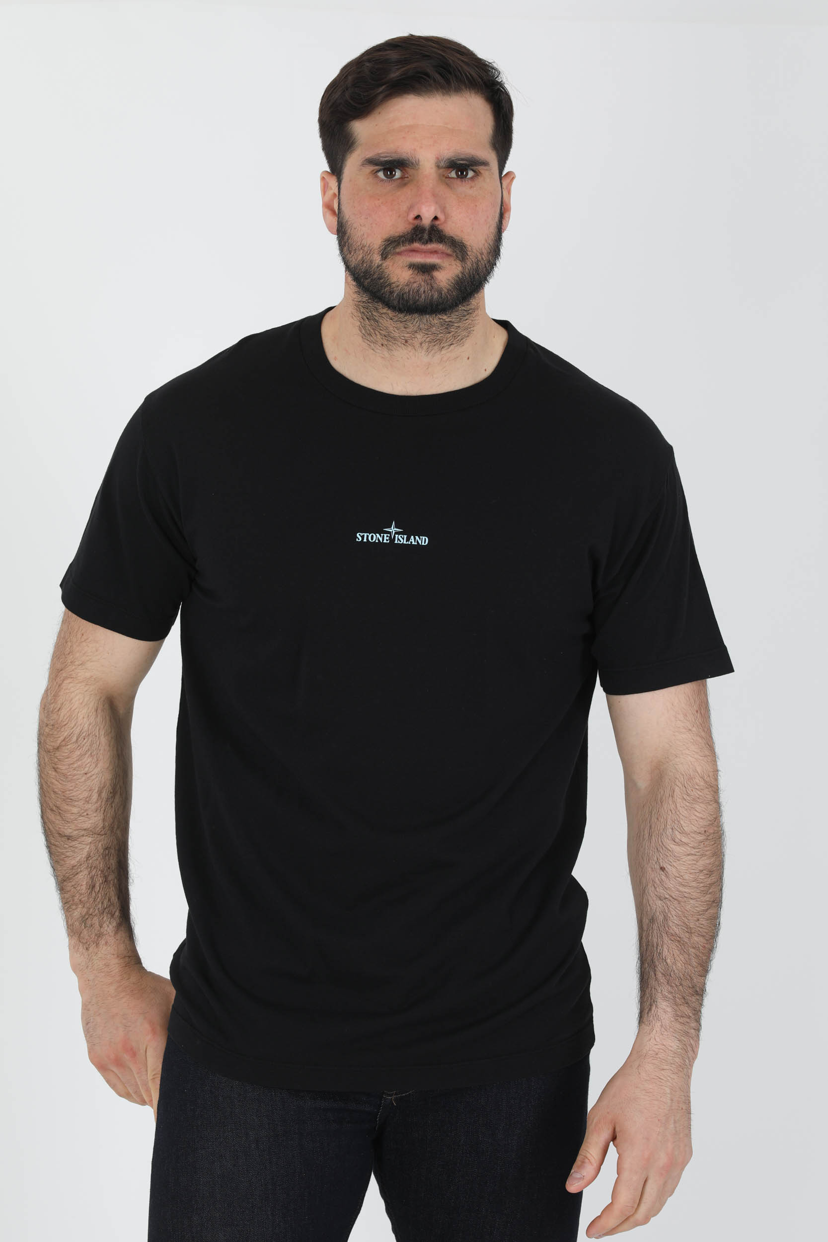 TEE-SHIRT STONE ISLAND NOIR LOGO 76152NS94-V0029