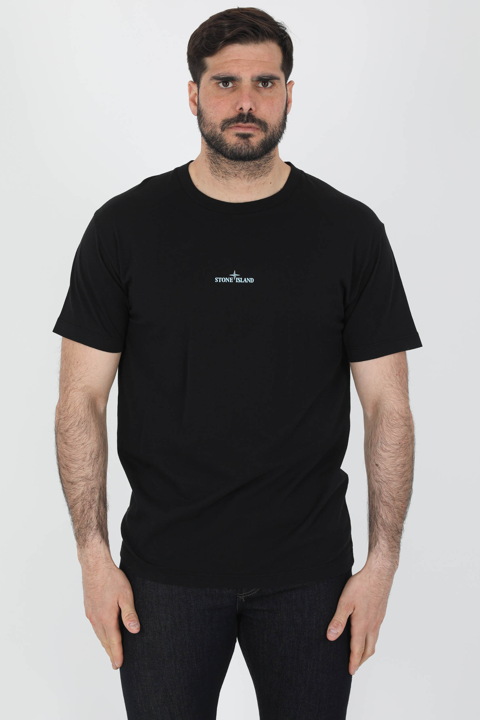TEE-SHIRT STONE ISLAND NOIR LOGO 76152NS94-V0029