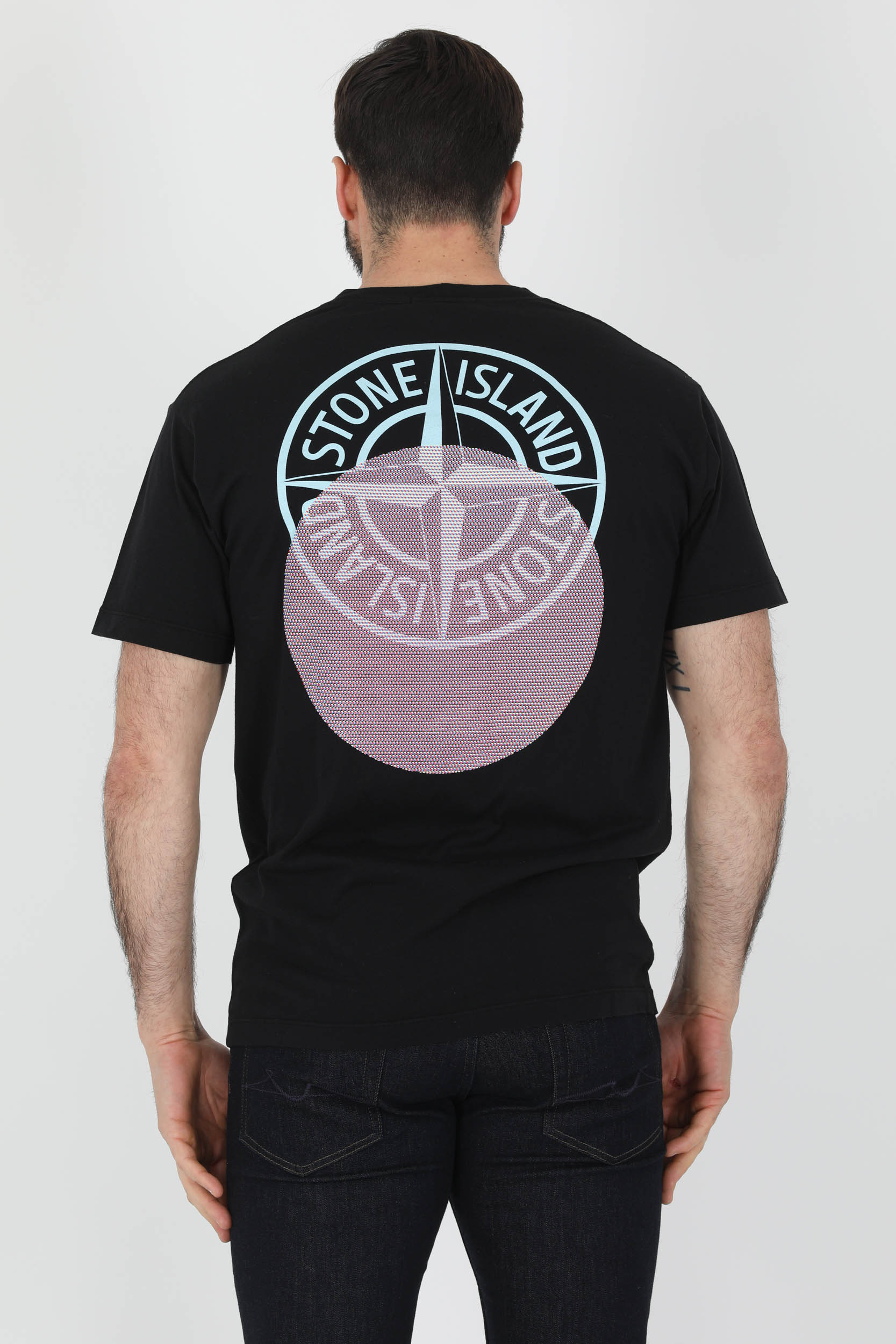 TEE-SHIRT STONE ISLAND NOIR LOGO 76152NS94-V0029