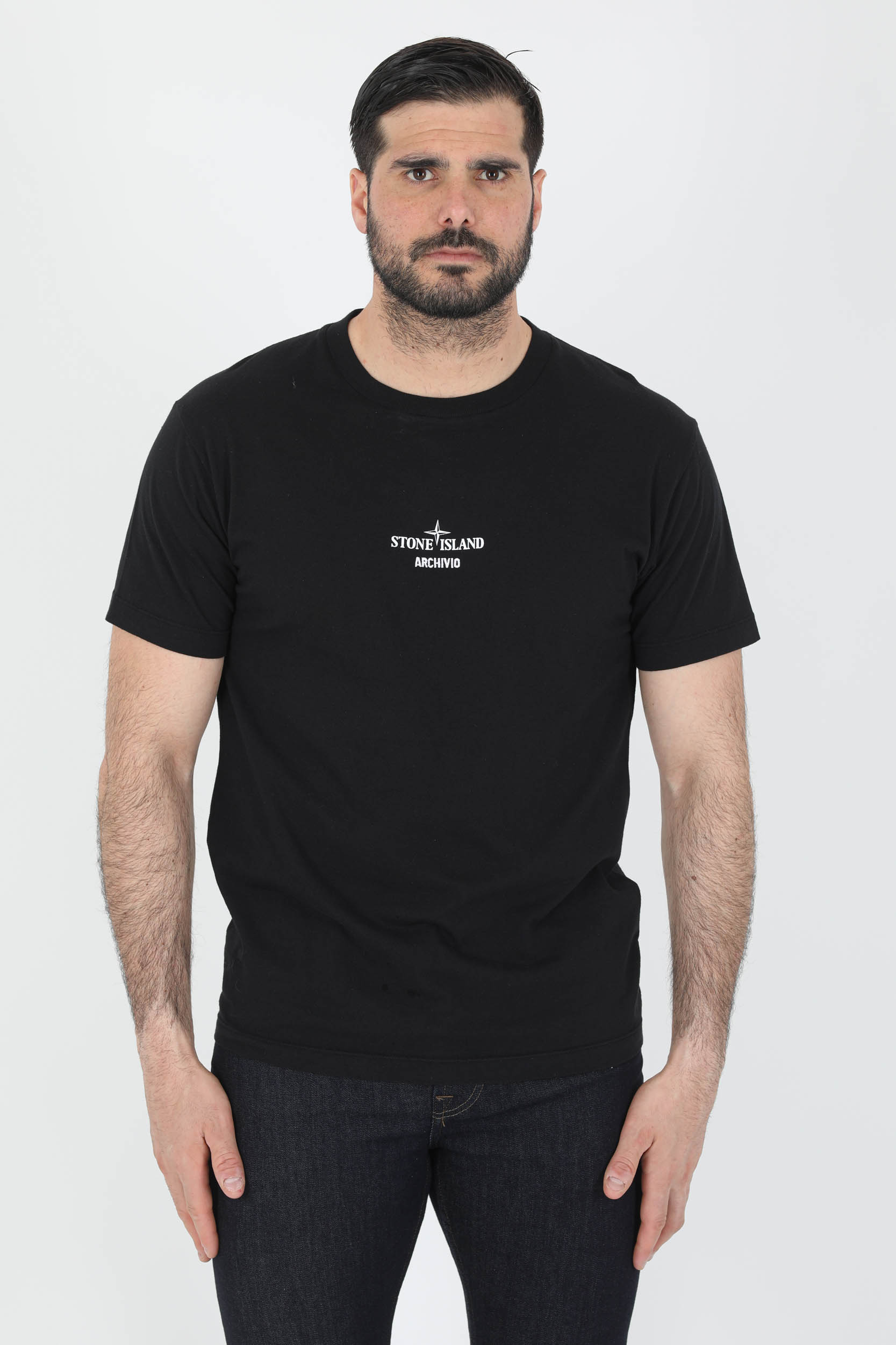 TEE-SHIRT STONE ISLAND NOIR 76152NS91-V0029