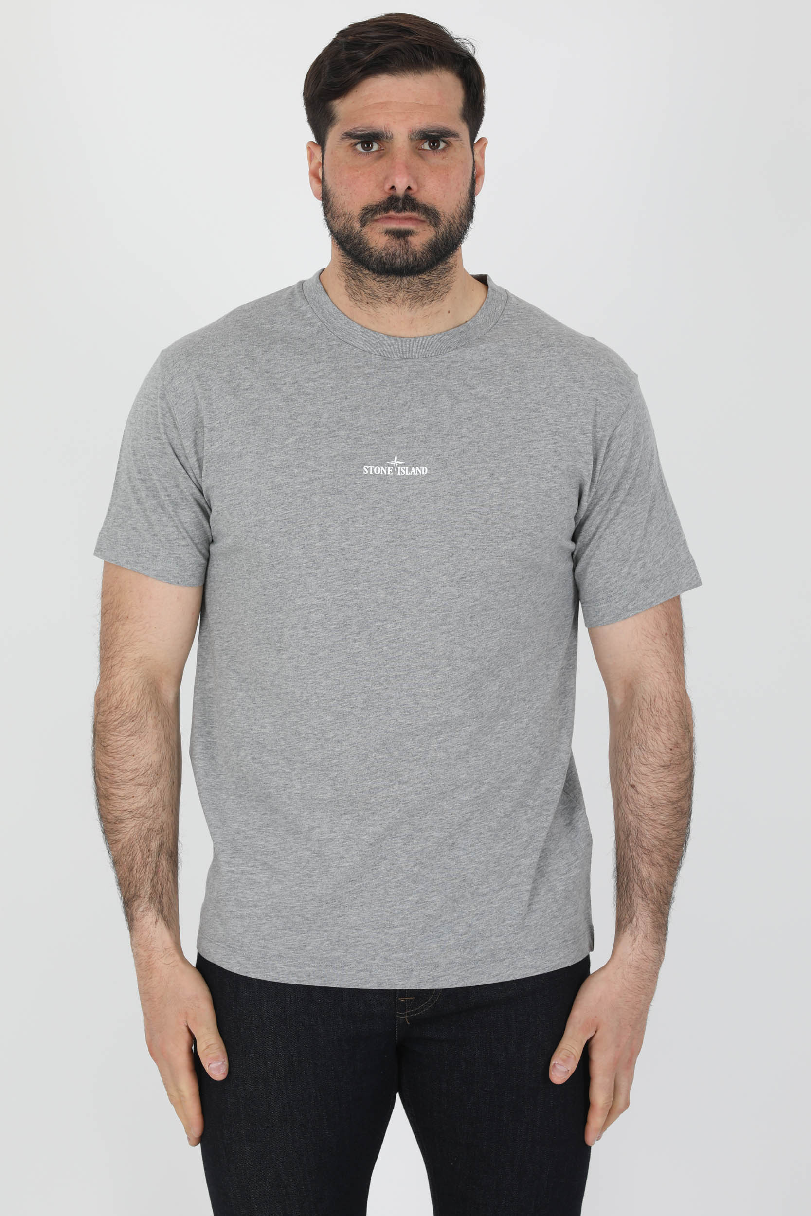 TEE-SHIRT STONE ISLAND GRIS LOGO 76152NS94-V0M64