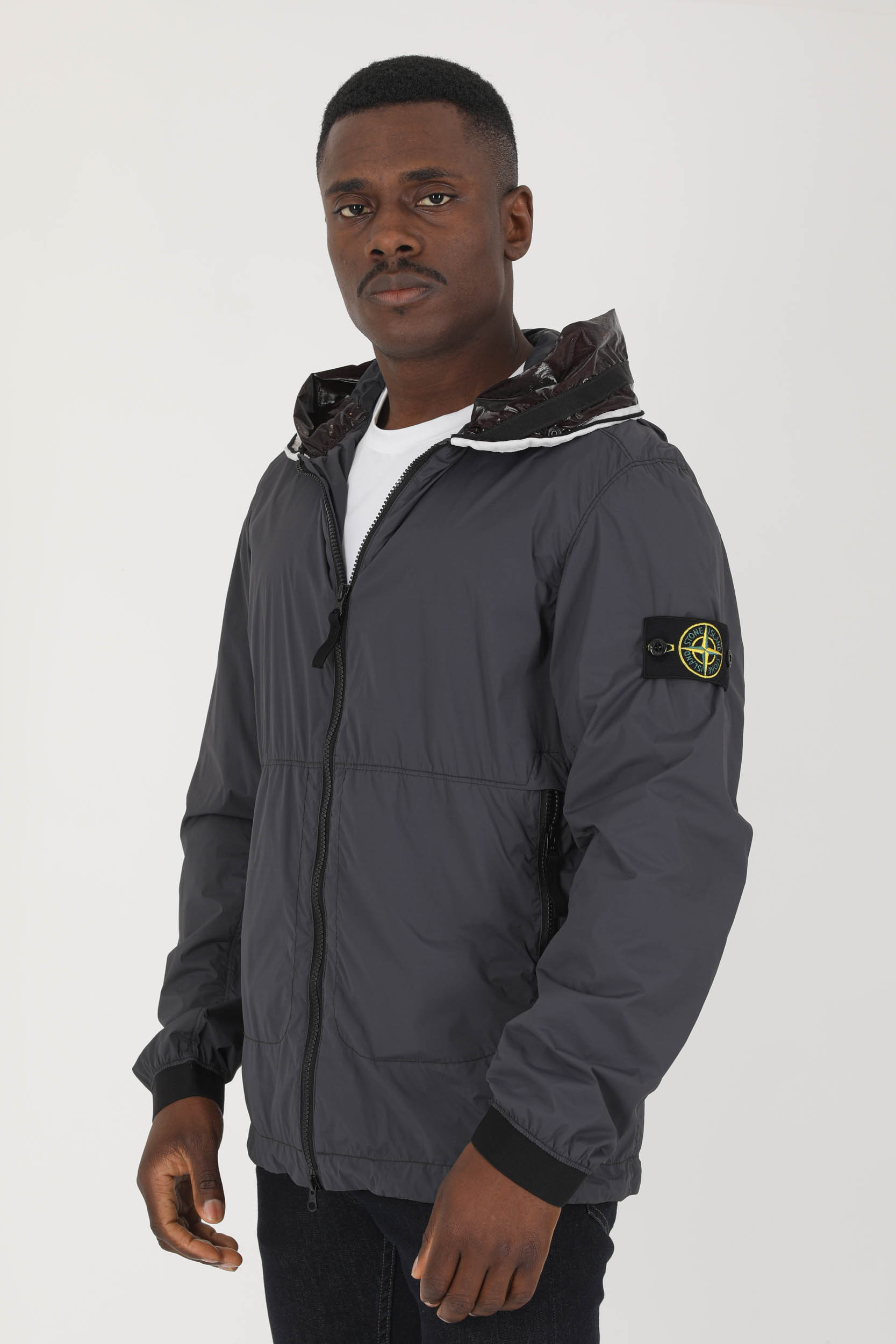 BLOUSON STONE ISLAND NYLON STRETCH GRIS ANTHRACITE 761541131-V0065