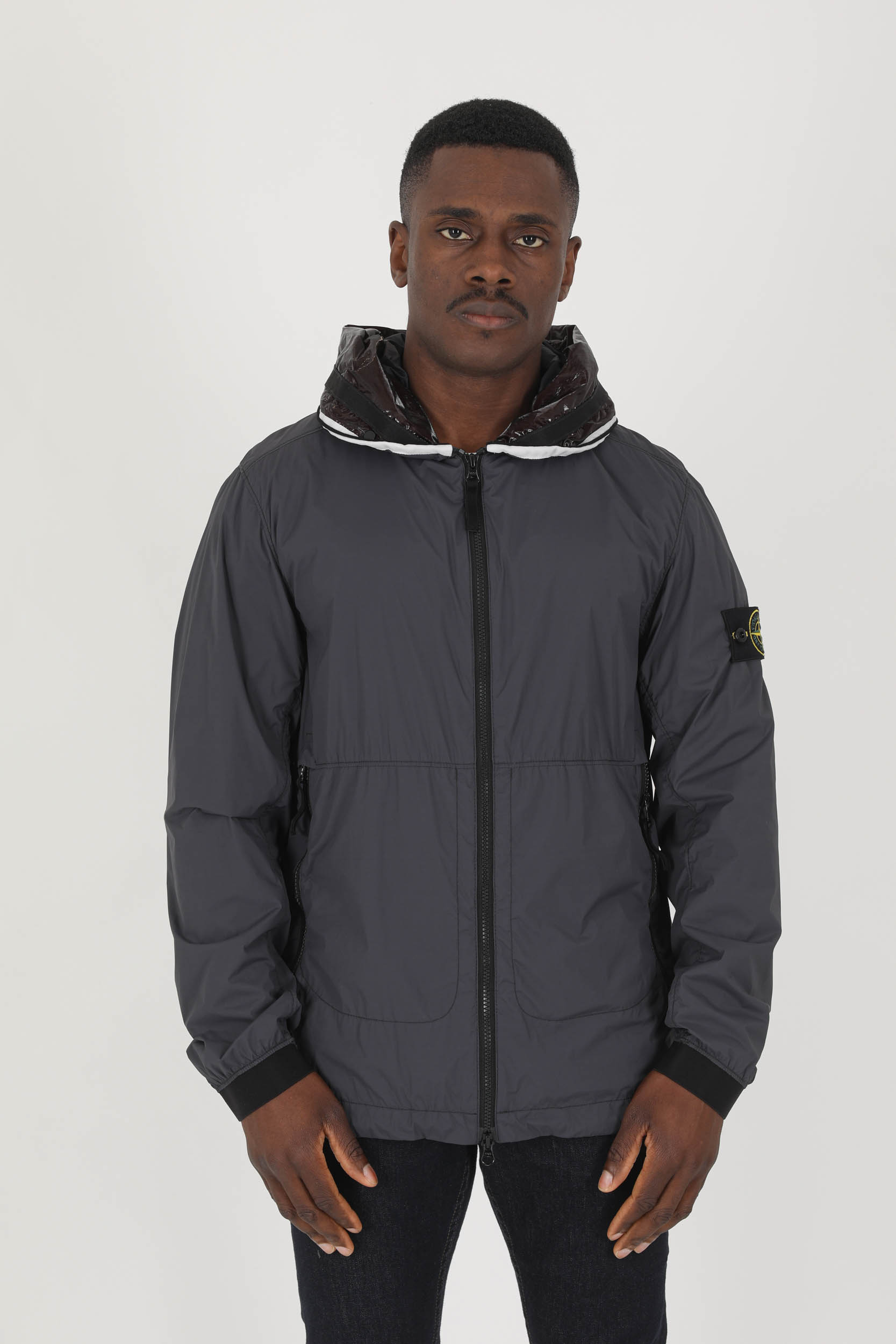 BLOUSON STONE ISLAND NYLON STRETCH GRIS ANTHRACITE 761541131-V0065