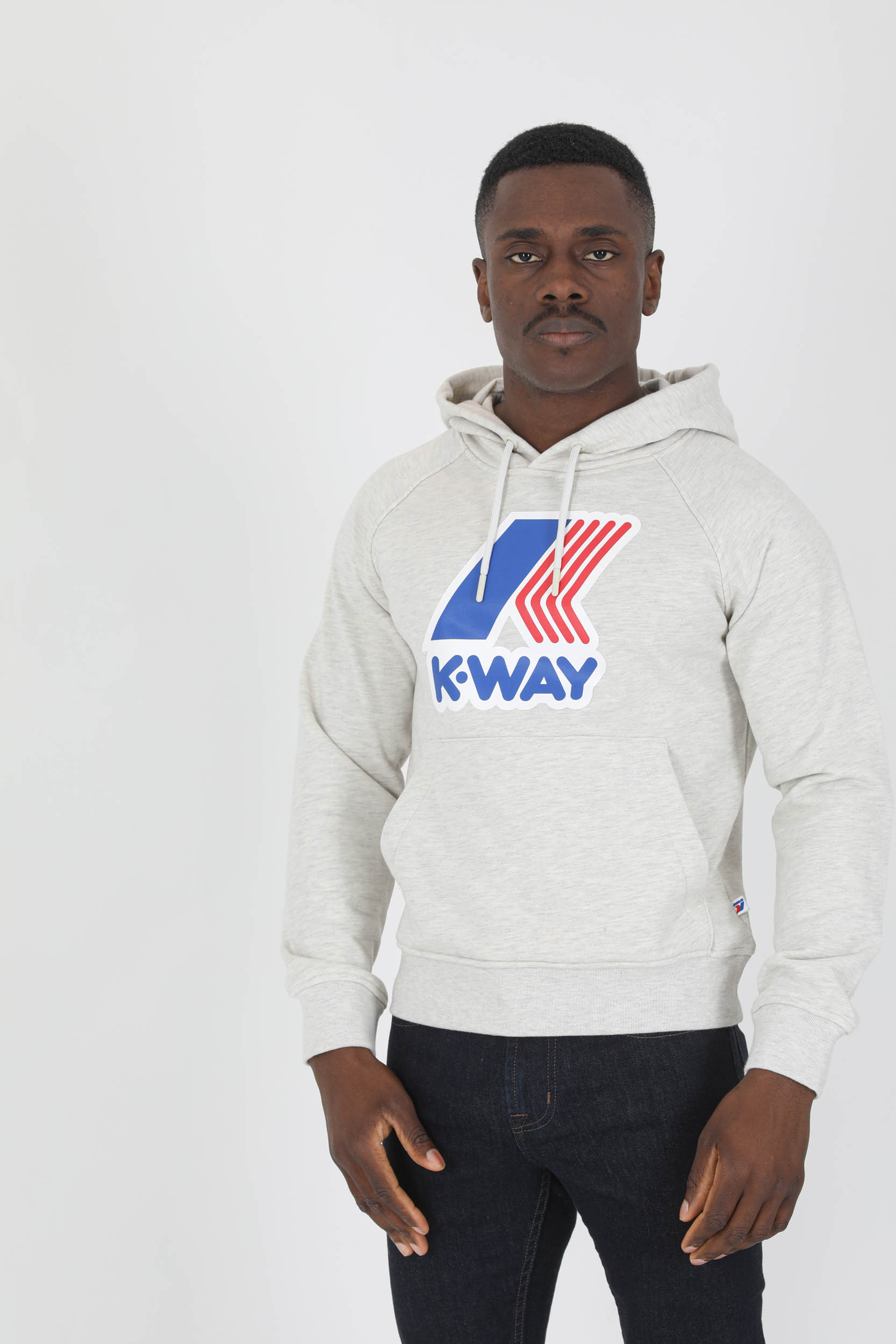 SWEAT A CAPUCHE KWAY GRIS K81131W-ADH