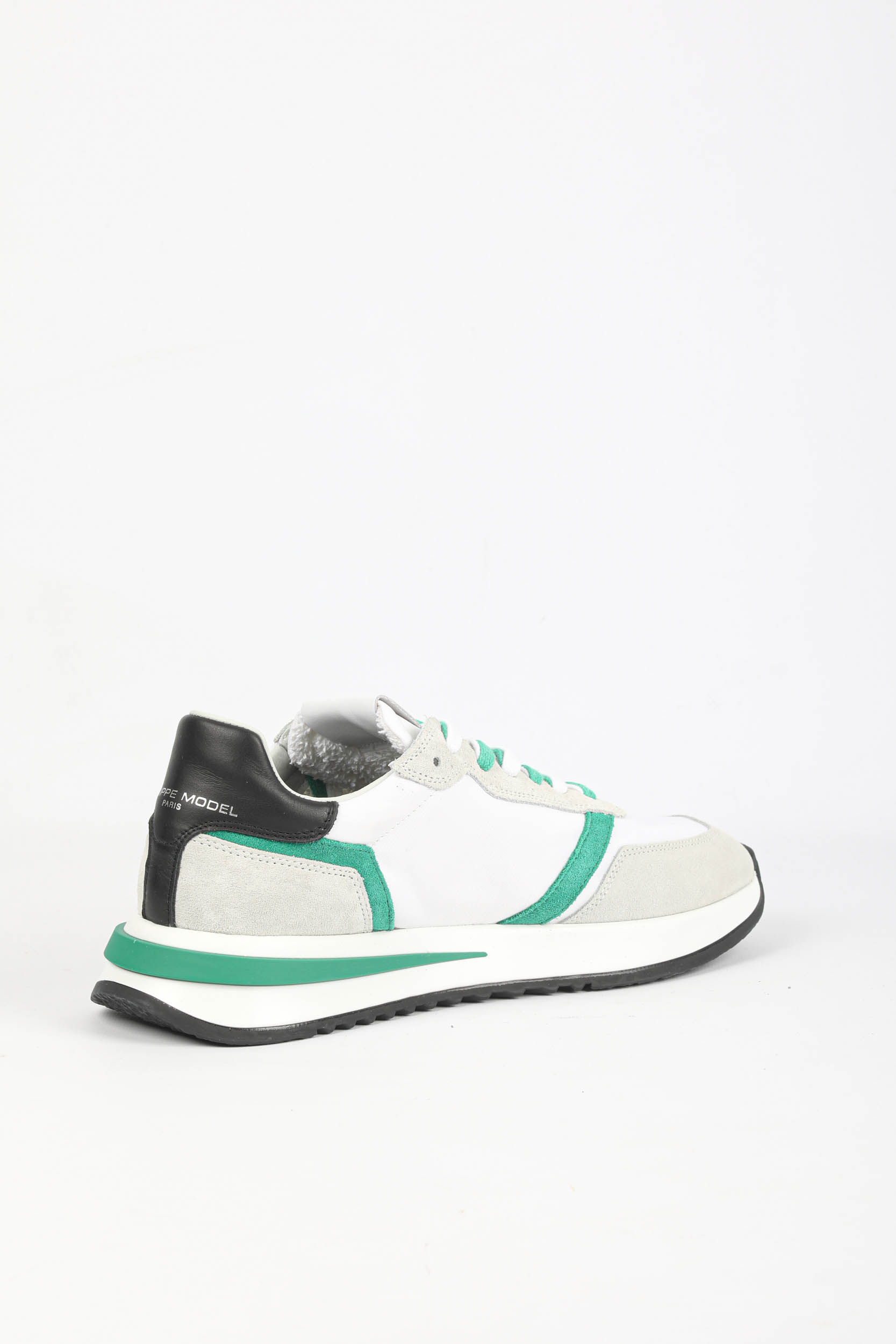 BASKETS PHILIPPE MODEL TROPEZ MONDIAL BLANCHES ET VERTES TYLU-W013