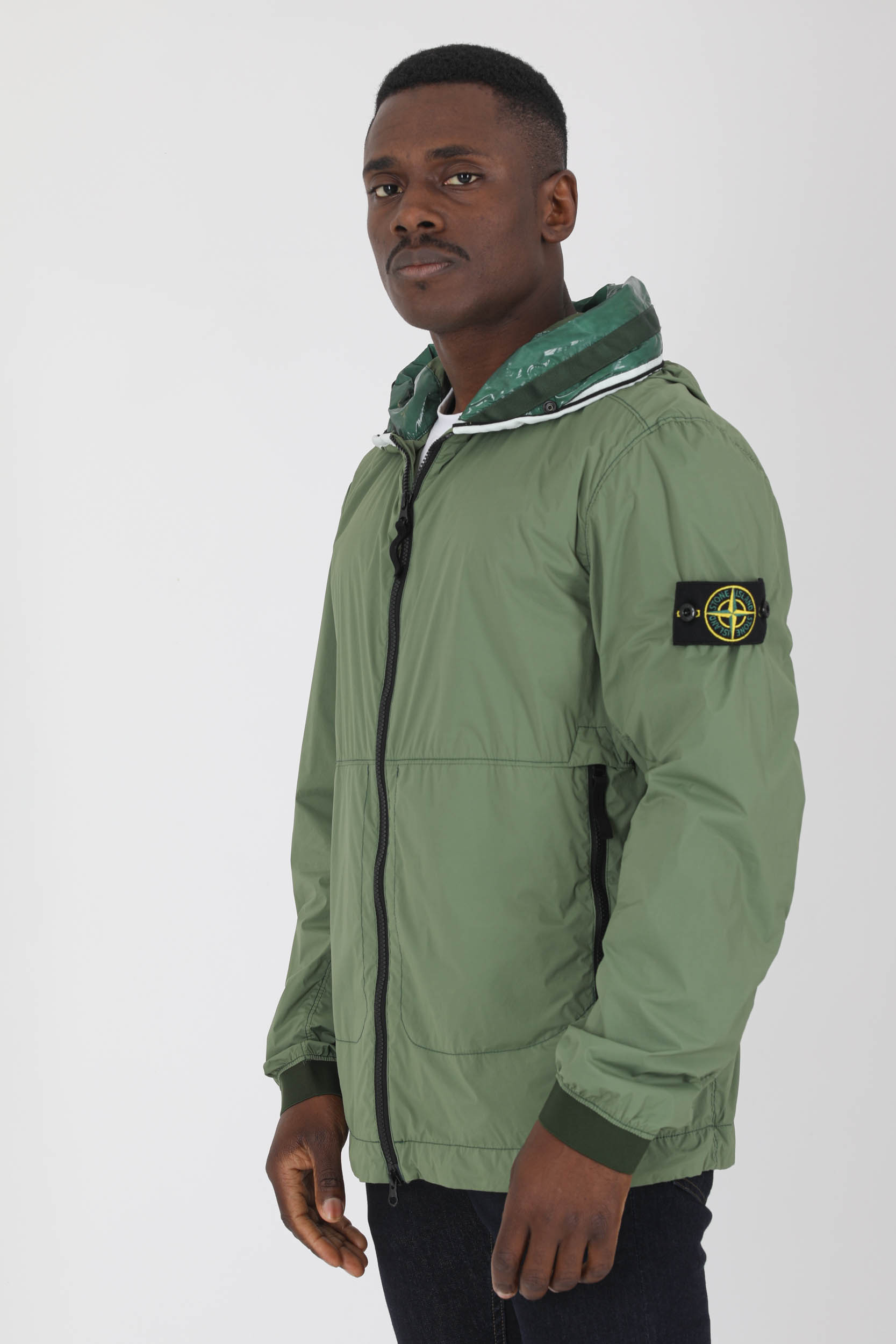 BLOUSON STONE ISLAND NYLON STRETCH KAKI 761541131-V0058