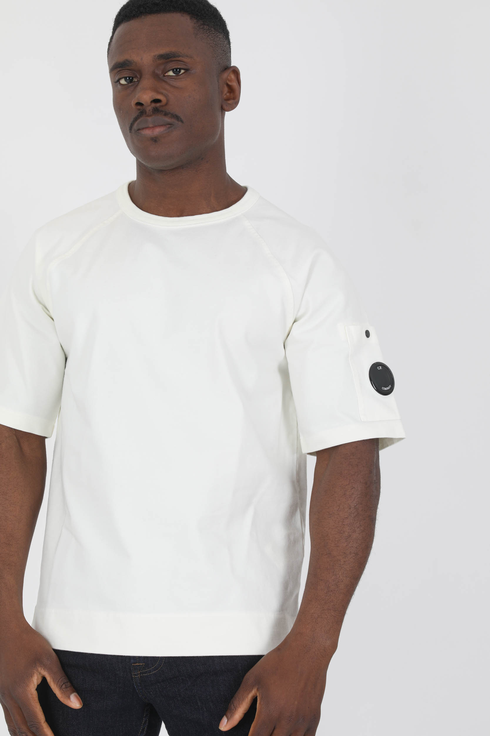 T-SHIRT C.P COMPANY BLANC HUBLOT S190A-103