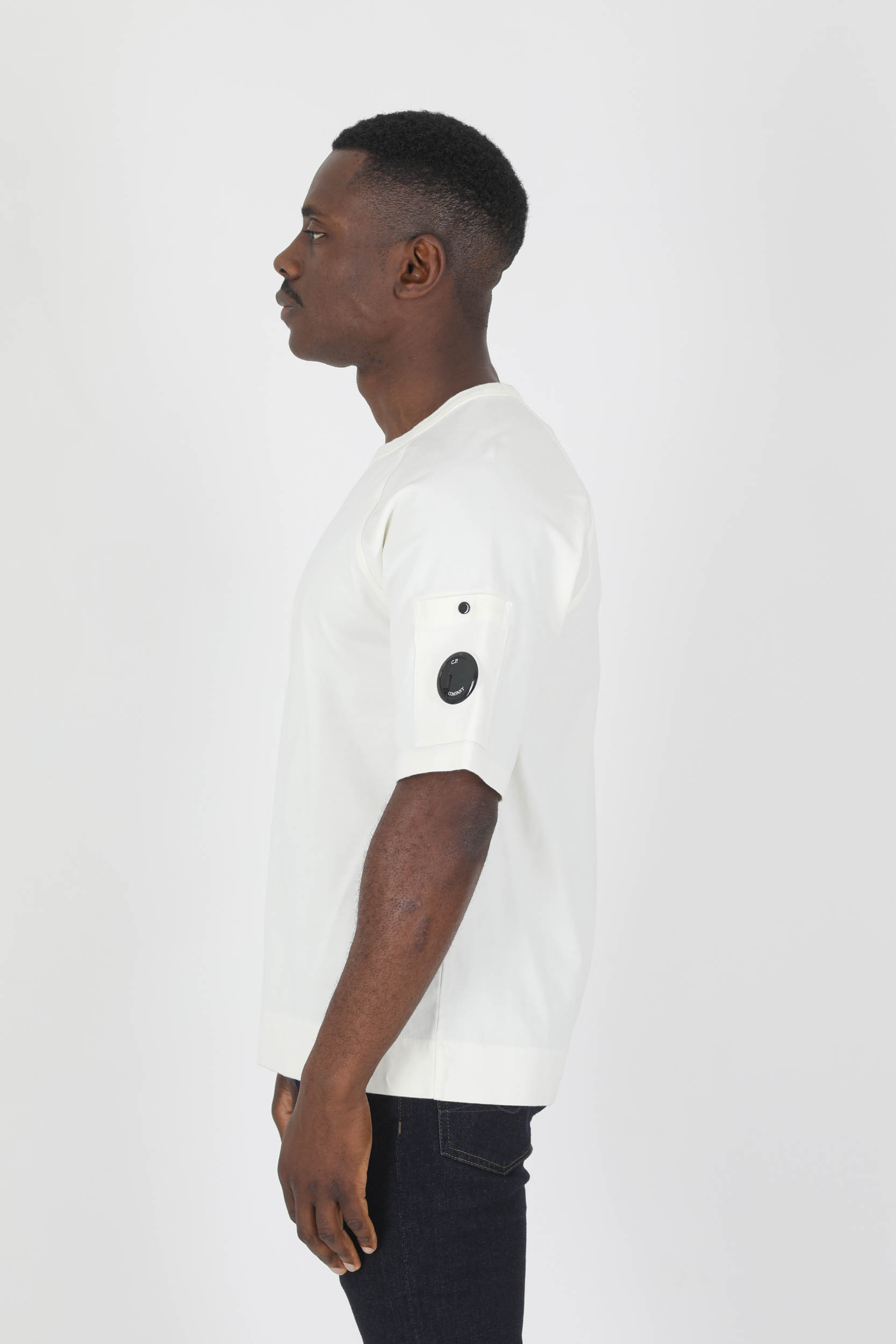 T-SHIRT C.P COMPANY BLANC HUBLOT S190A-103