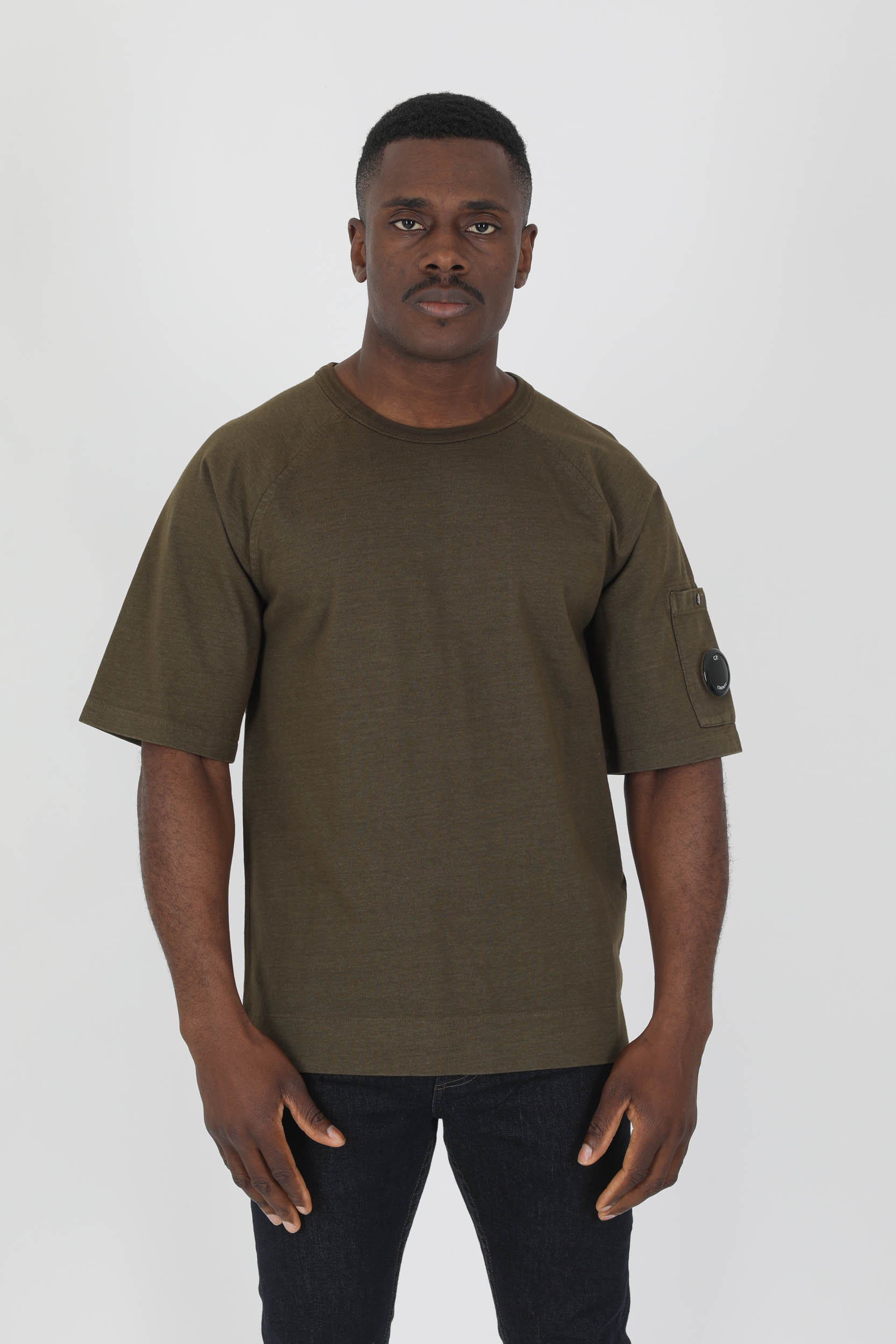 T-SHIRT C.P COMPANY KAKI HUBLOT S190A-683