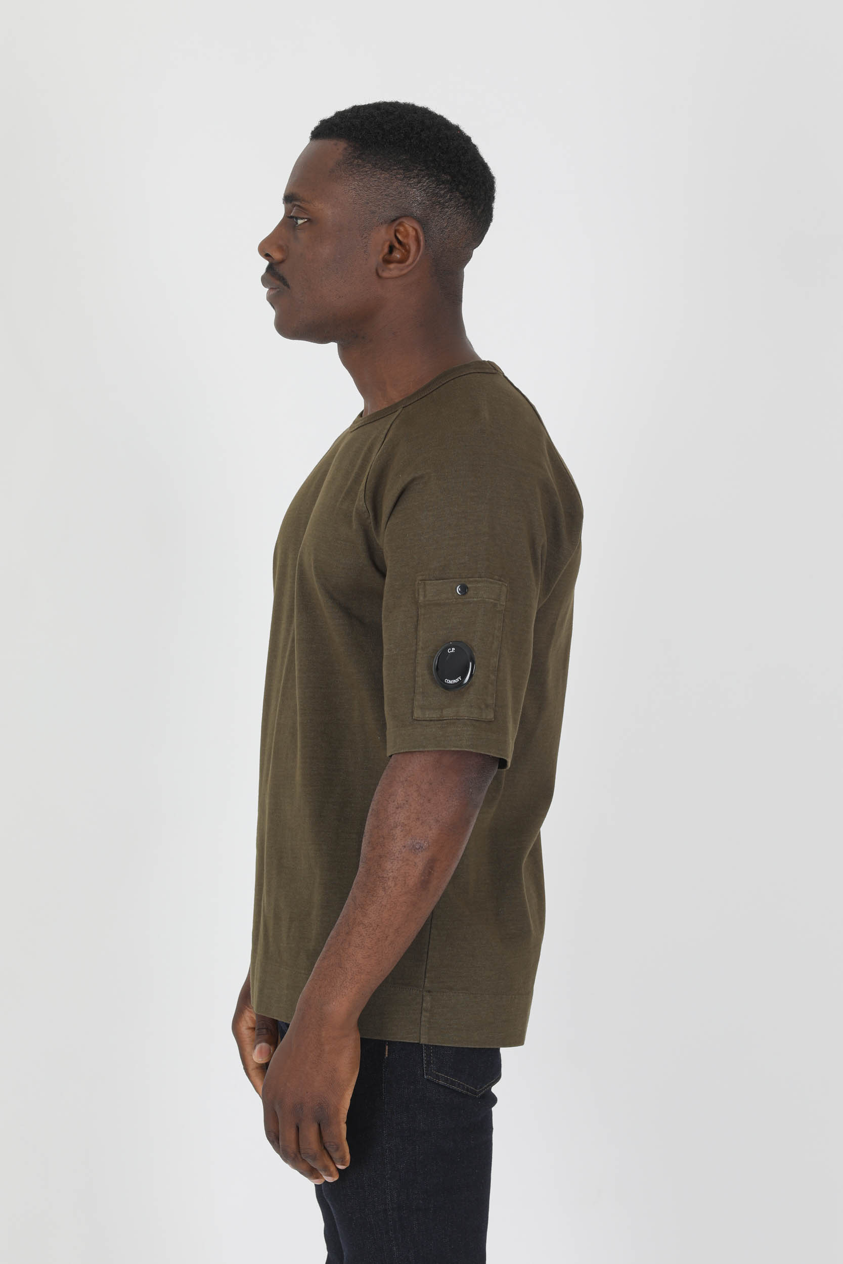 T-SHIRT C.P COMPANY KAKI HUBLOT S190A-683
