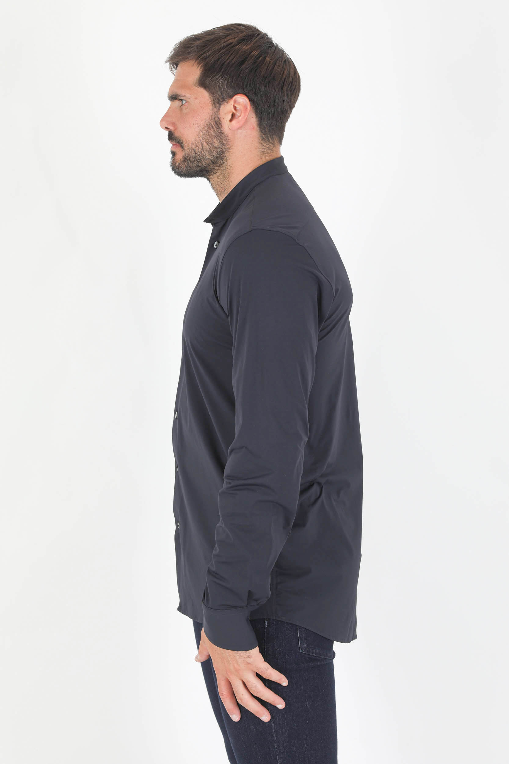 CHEMISE RRD COL MAO MARINE 22090-60