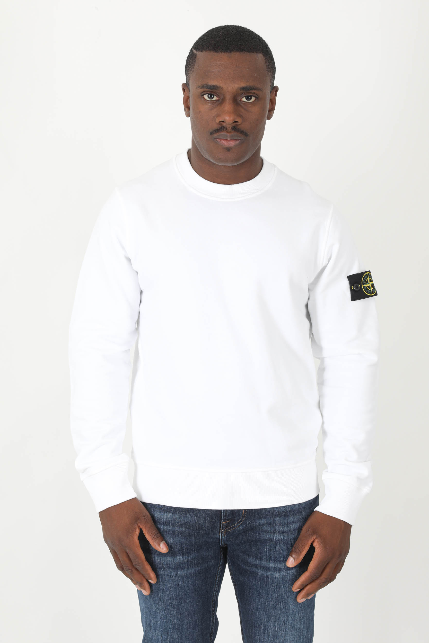 SWEAT STONE ISLAND BLANC 771563020-V0001