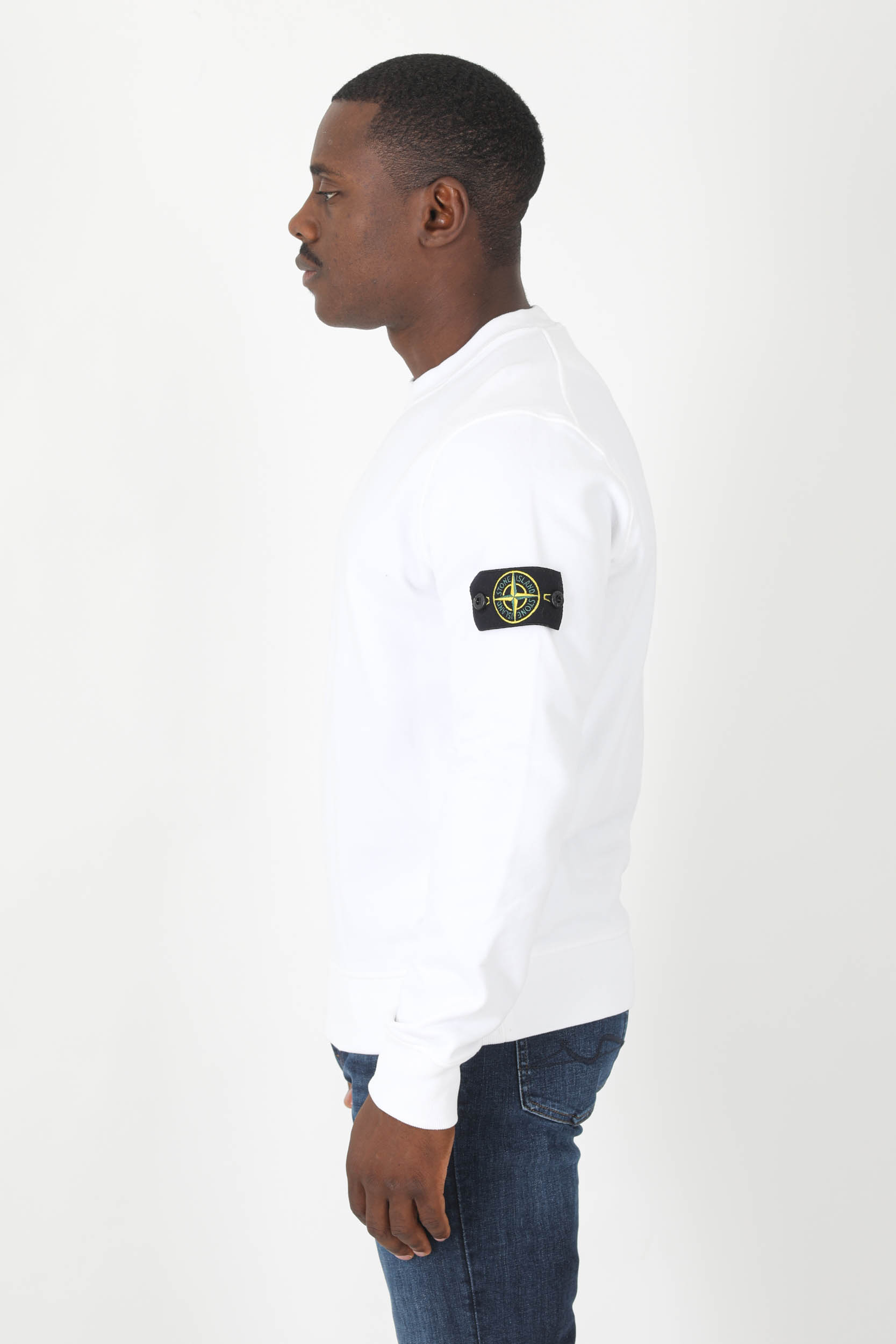 SWEAT STONE ISLAND BLANC 771563020-V0001
