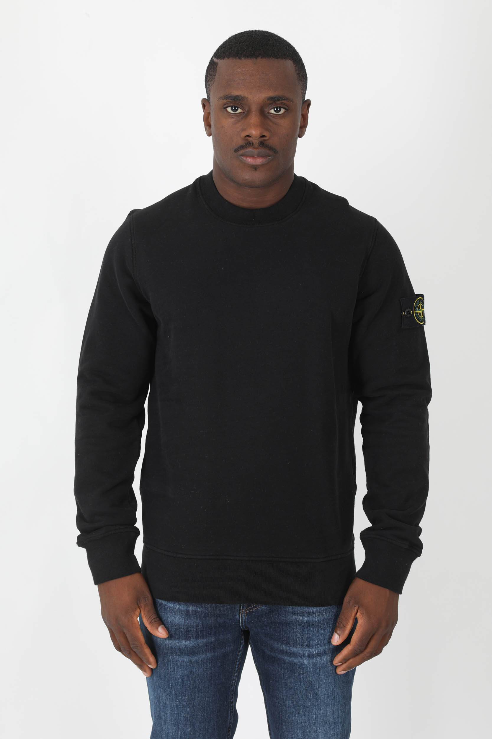 SWEAT STONE ISLAND NOIR 771563020-V0029