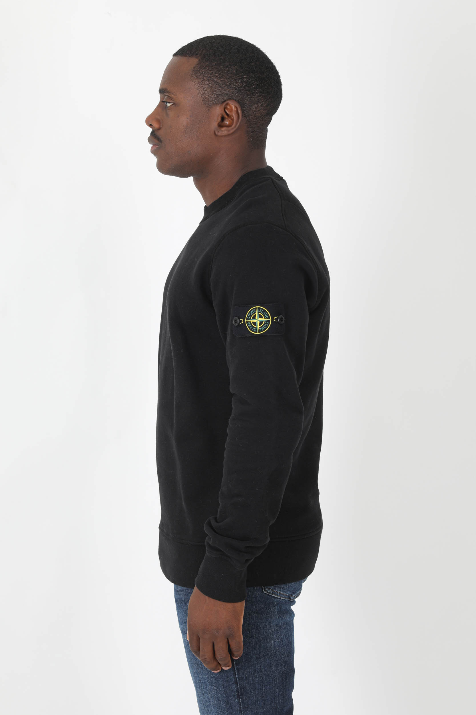 SWEAT STONE ISLAND NOIR 771563020-V0029