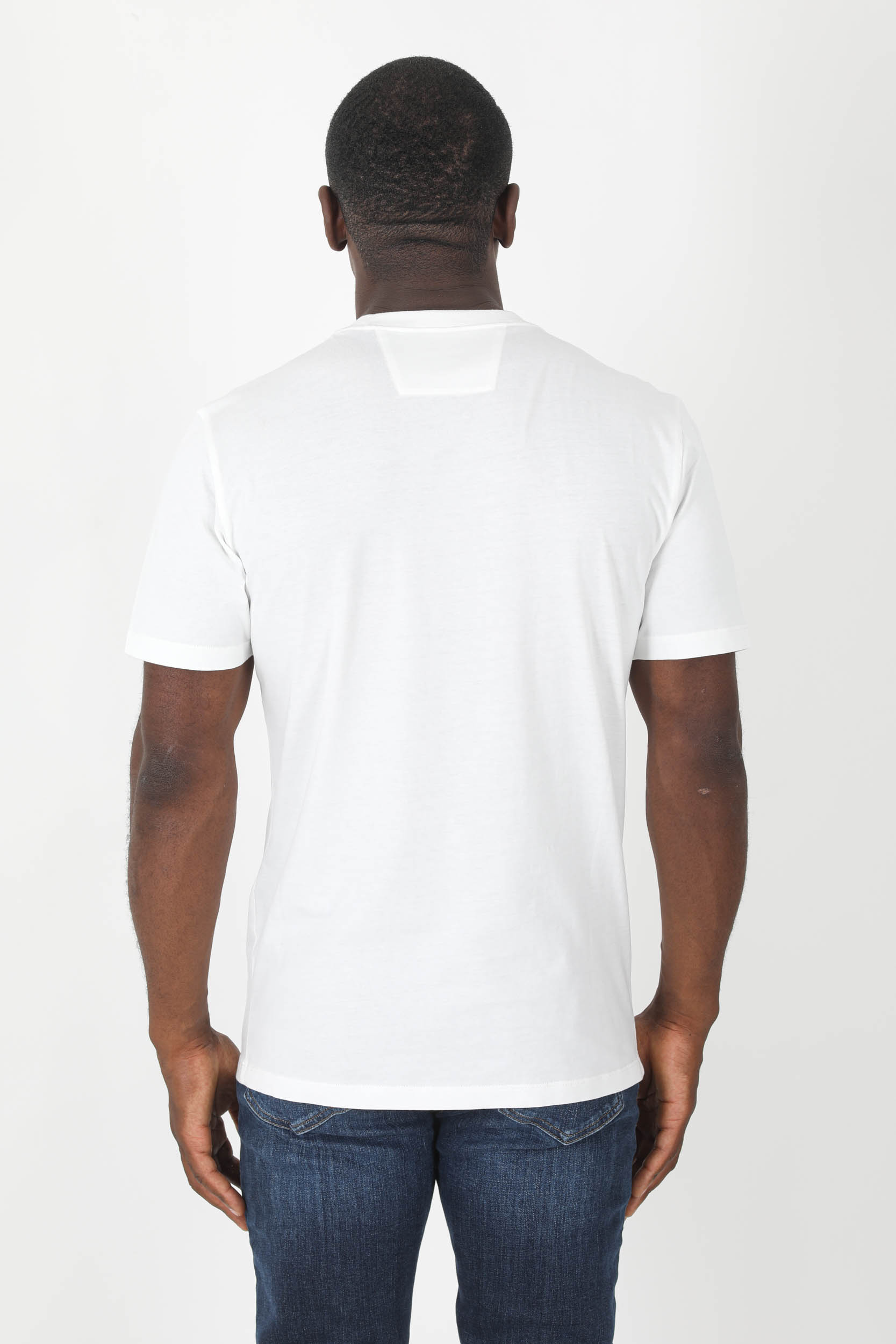 T-SHIRT C.P COMPANY BLANC PETIT LOGO S046A-103