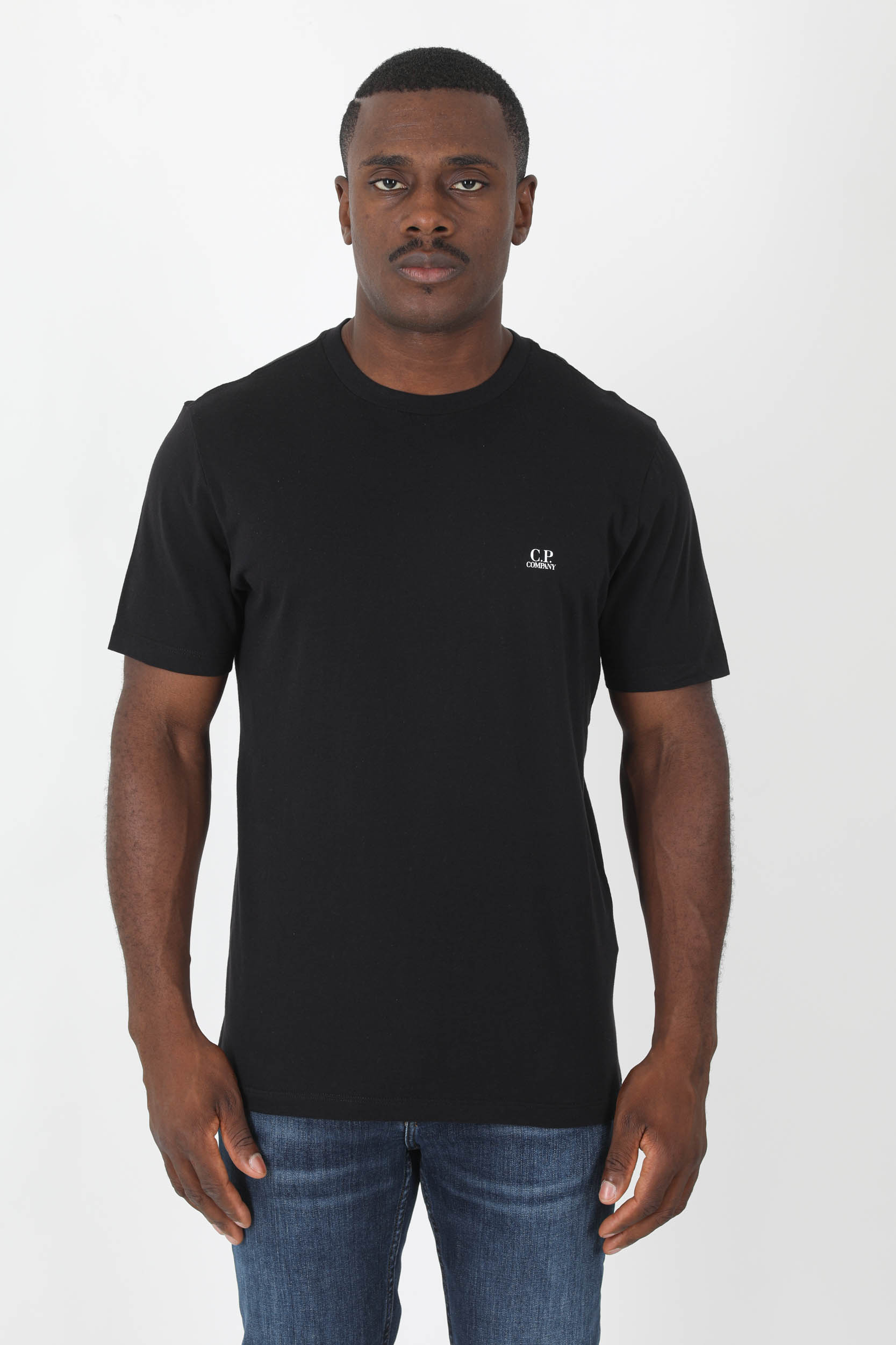 T-SHIRT C.P COMPANY NOIR PETIT LOGO S046A-999